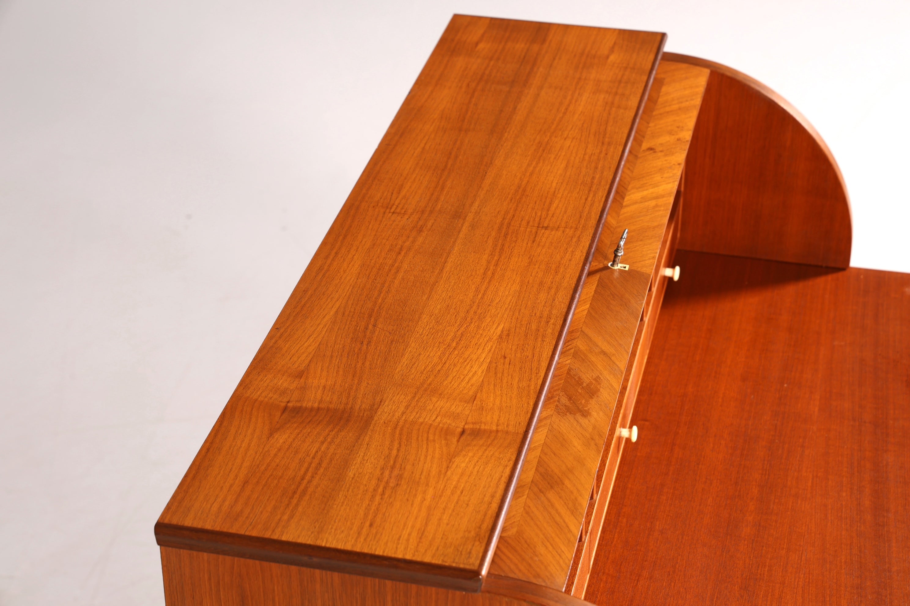 Wunderschöner Mid Century Rollladen Sekretär Danish Design echt Holz Schreibkommode 60er Jahre