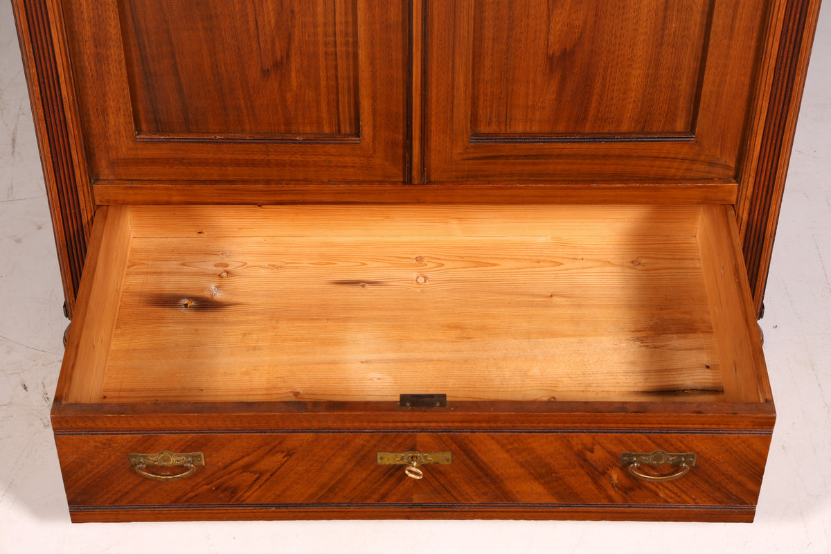 Beautiful Art Nouveau Antique Cabinet from Around 1880, Oak Wardrobe, Hallway Cabinet, Linen Cabinet, Solid Wood