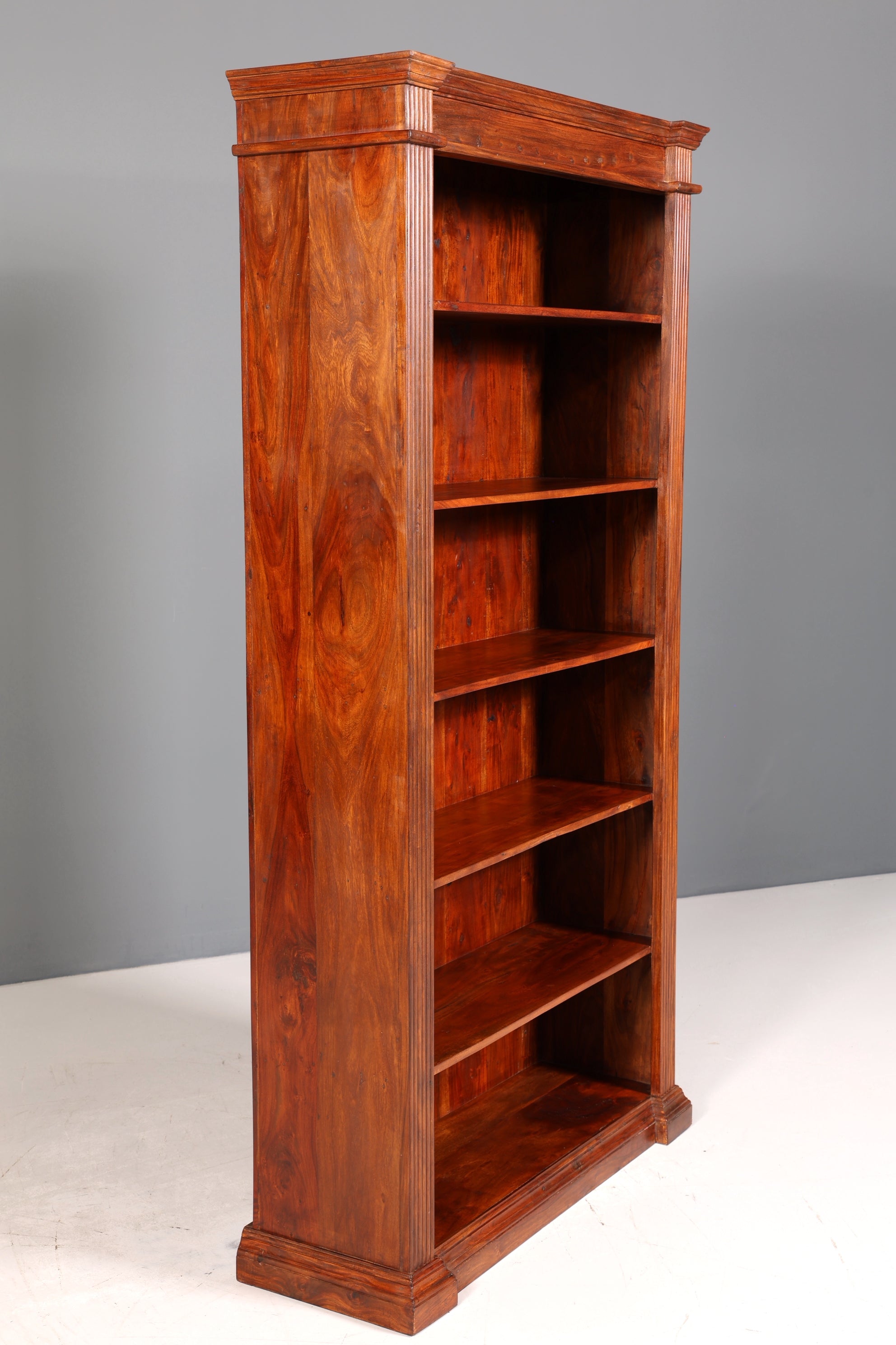 Traumhaftes XXL massiv Sheesham Holz Regal Indisch Kolonial Antik Stil Bücherregal Buchablage Bibliothek