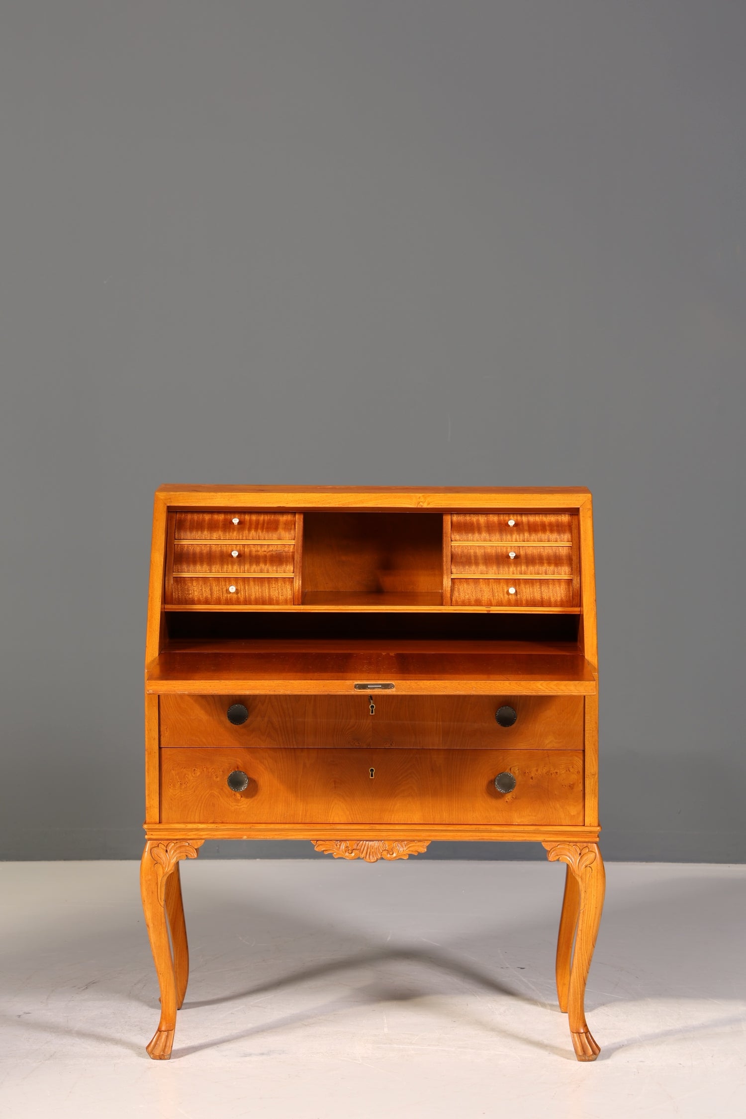 Wunderschöner Sekretär Chippendale Stil Antik um 1940 Büro Kommode Schreibkommode