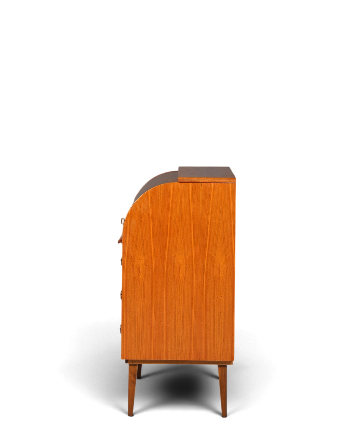 Stilvoller Mid Century Rollladen Sekretär echt Holz Büro Schrank Vintage Schreibkommode