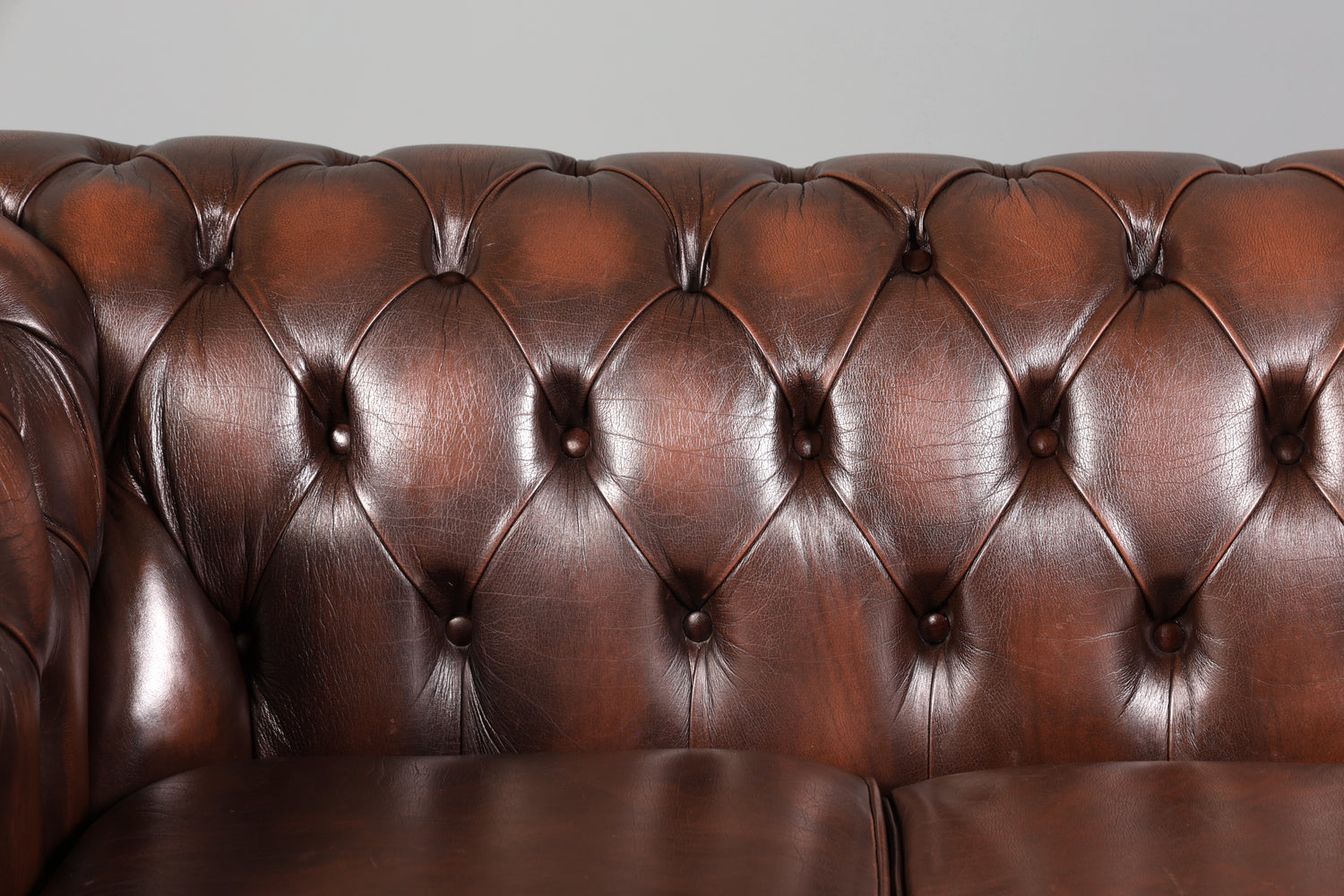 Wunderschönes Original Chesterfield Sofa 3- Sitzer echt Leder Couch Englisch 1 von 2