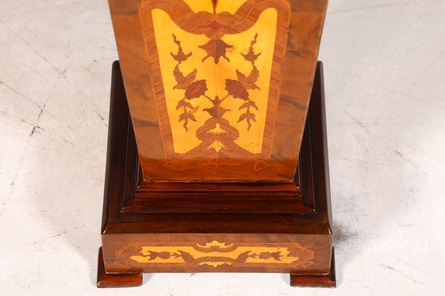 Wunderschöne Barock Stil Säule Louis XV Blumensäule Naturstein Marmor Intarsien Ablage Tisch