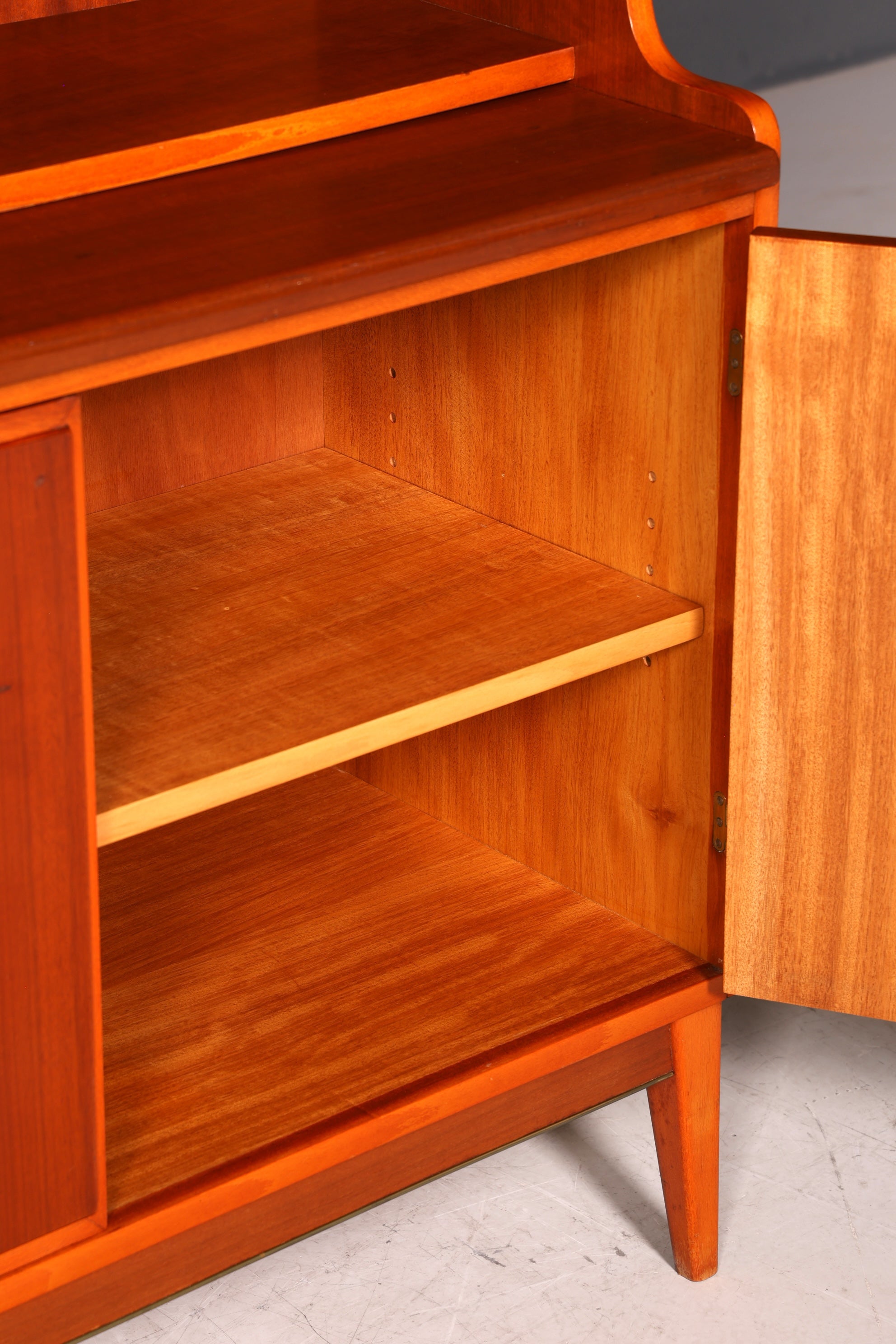 Wunderschöner Mid Century Schrank Bücherregal Vintage Sekretär Highboard Holz Regal
