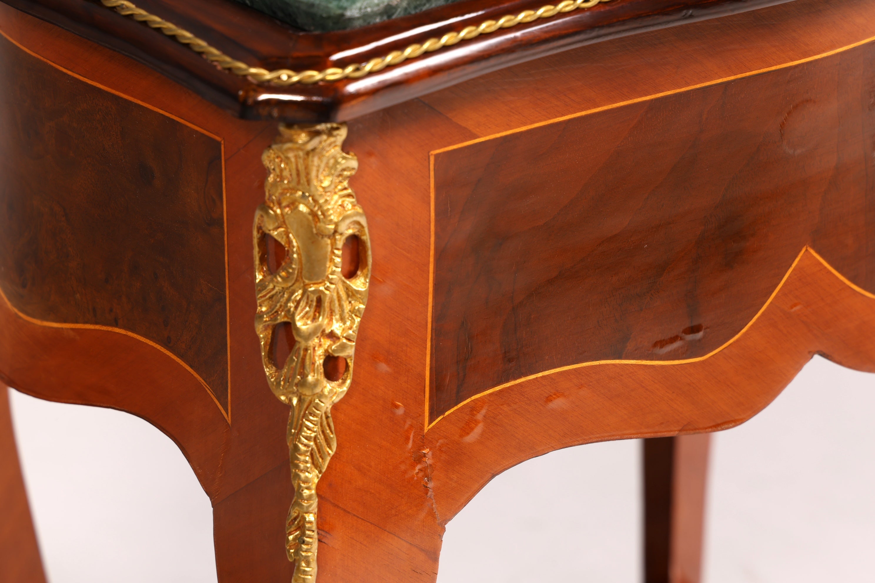 Traumhafter Louis XV Beistelltisch Barock Stil Ablagetisch Marmor Kommode Telefontisch