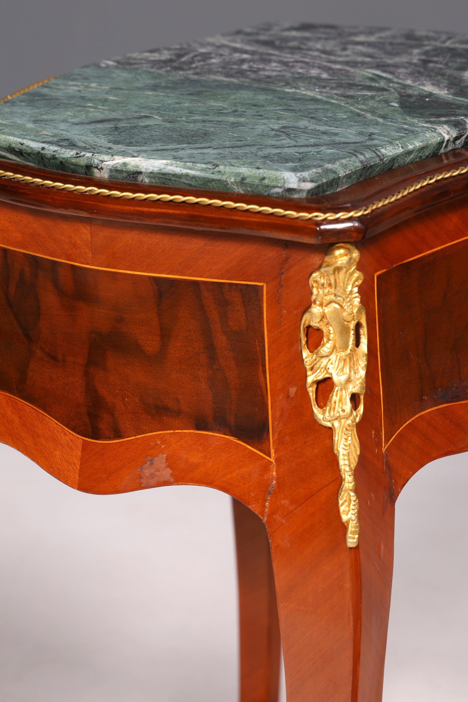 Dreamy Louis XV side table, Baroque style, marble console table, chest of drawers, telephone table