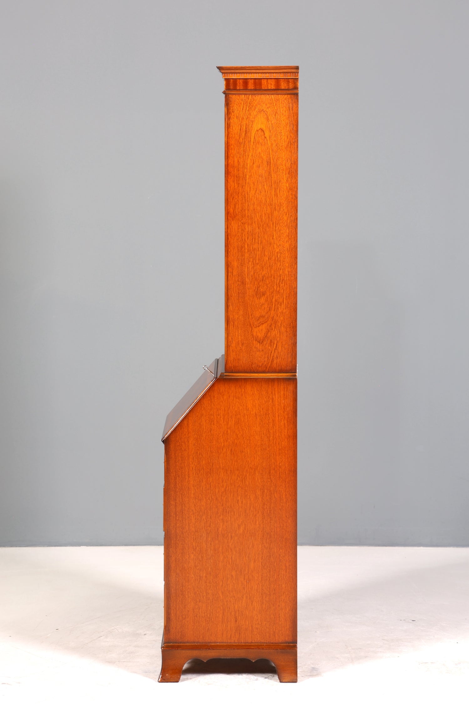 Edler Englischer Sekretär Original Heldense Büro Aufsatzsekretär Antik 60s Vitrinen Schrank UK