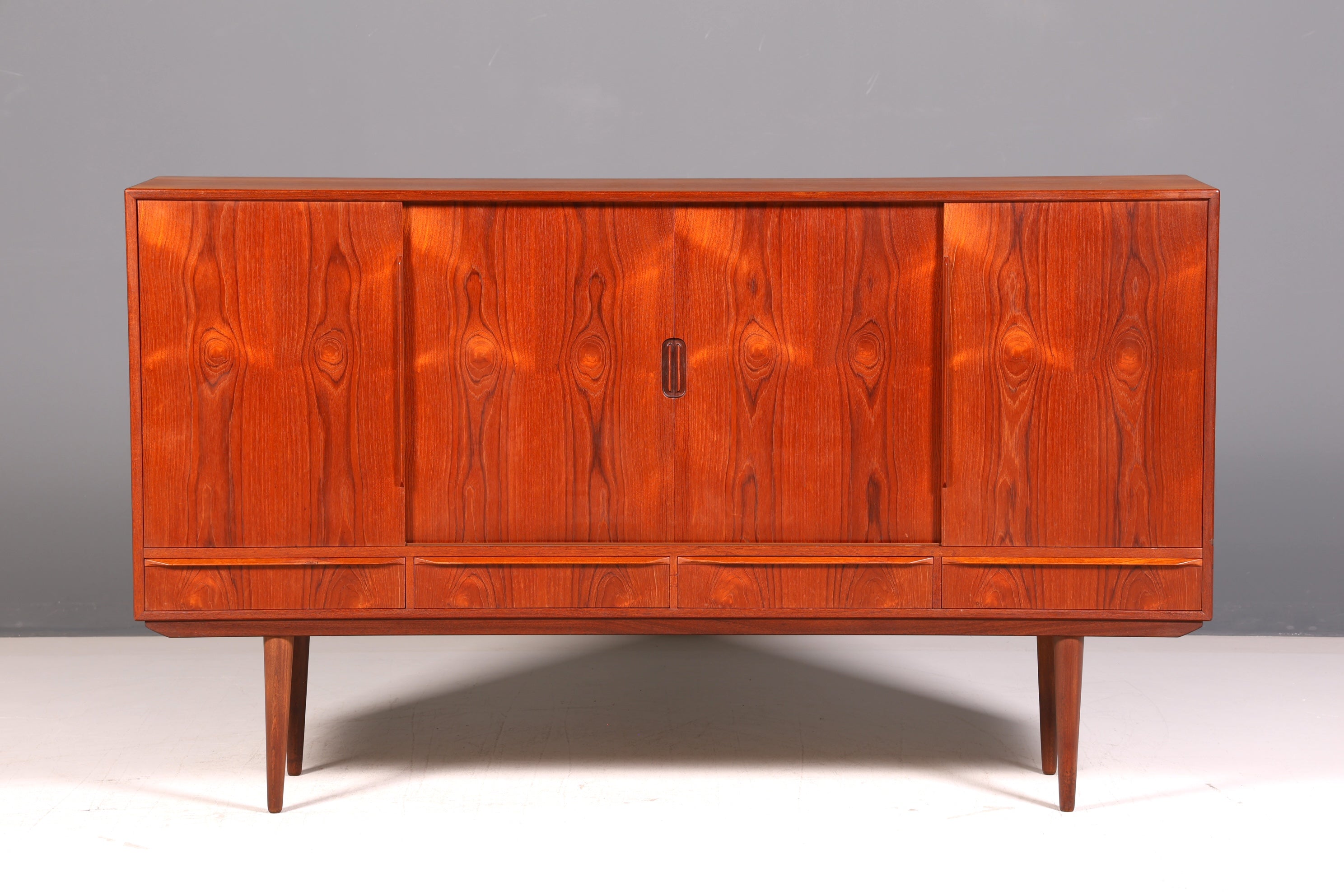 Traumhaftes Mid Century Highboard Danish Design Sideboard Vintage Retro 60er Jahre Bürokommode Schrank Skandinavisch Holz