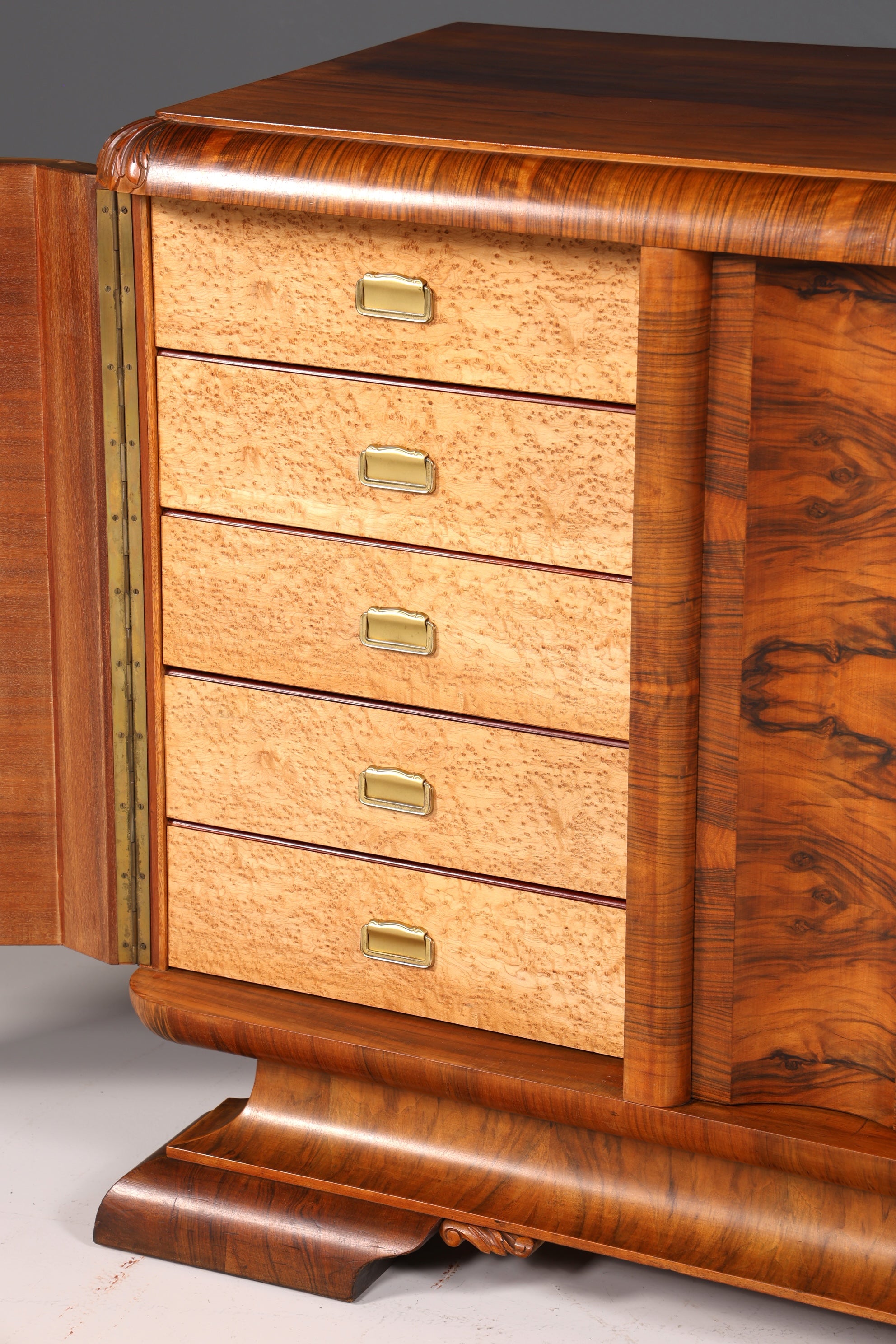 Wunderschönes Original Art Deco Sideboard Antik Schrank TV Kommode Buffet um 1930