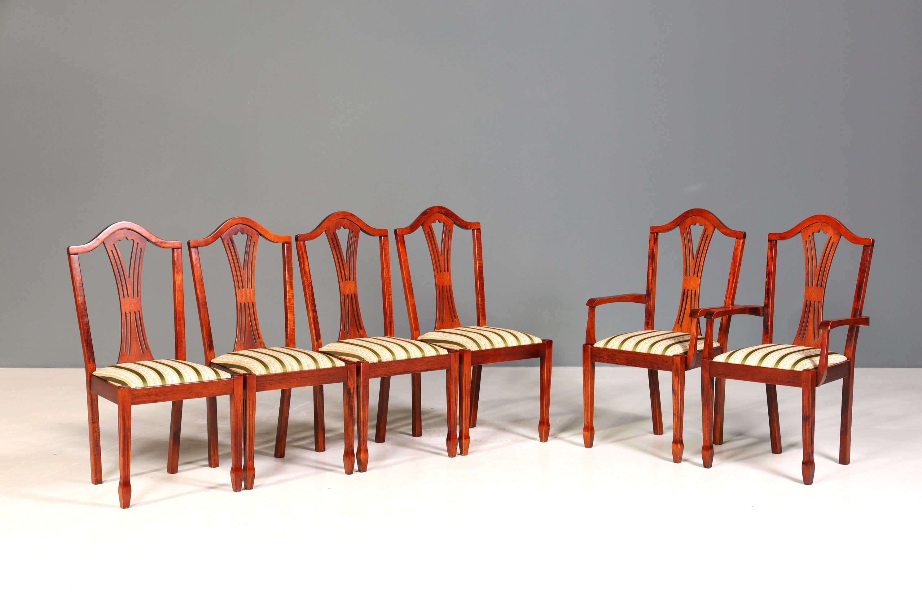 6x Edle Englische Stühle Englisch Dining Chairs Antik 60er Jahre Küchenstühle Stuhlset