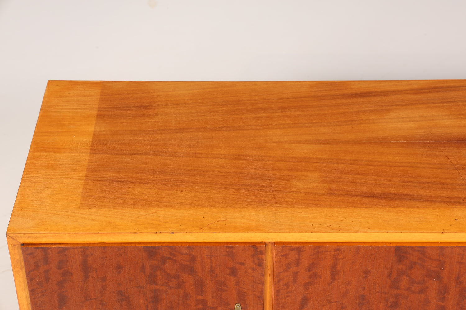 Schlichtes Mid Century Sideboard Vintage TV Kommode 60s Schrank Longboard Retro Lowboard