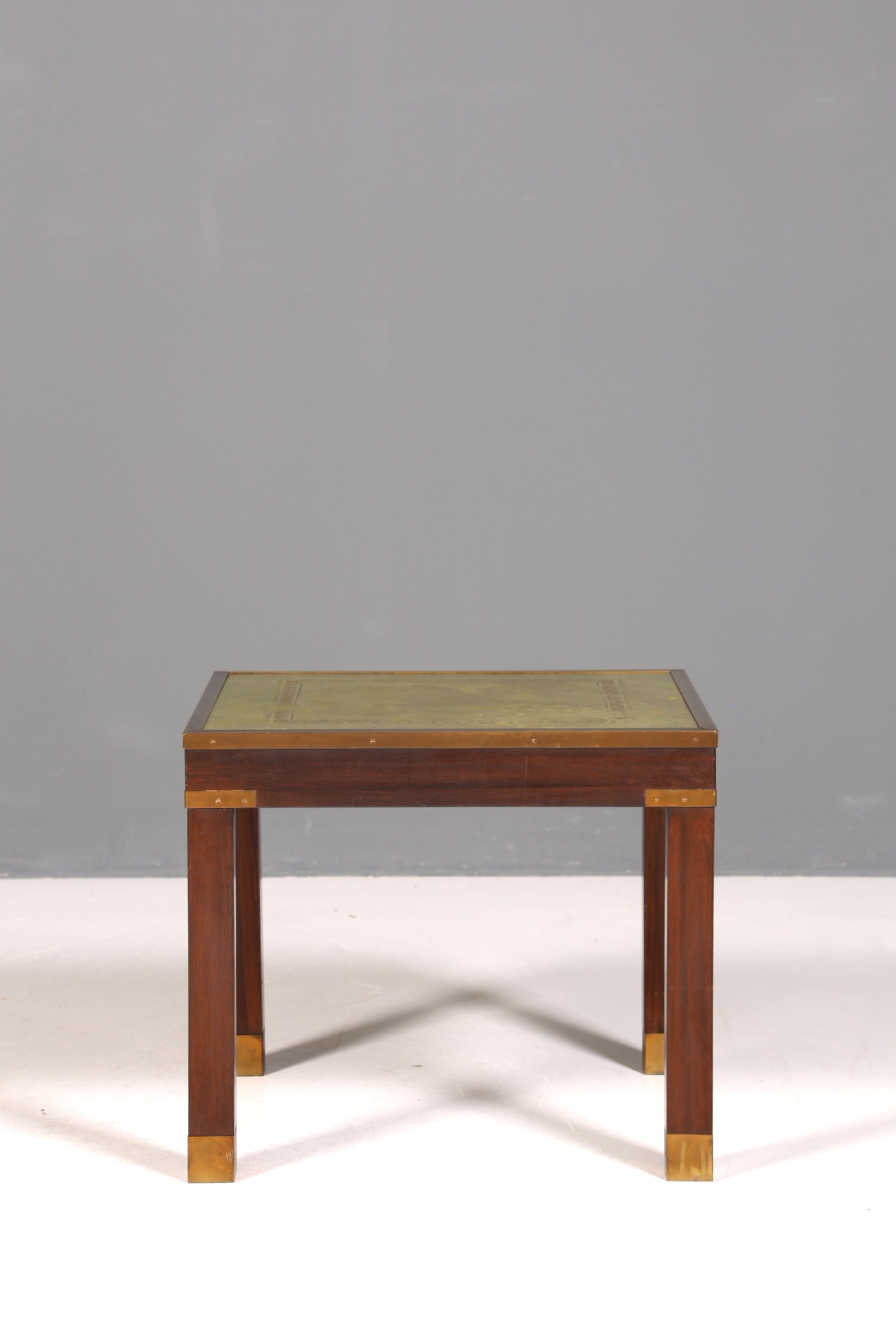 Traumhafter Englischer Tisch Couchtisch Englisch Maritim Antik Stil Mahagoni Ablagetisch echt Lederauflage Beistelltisch