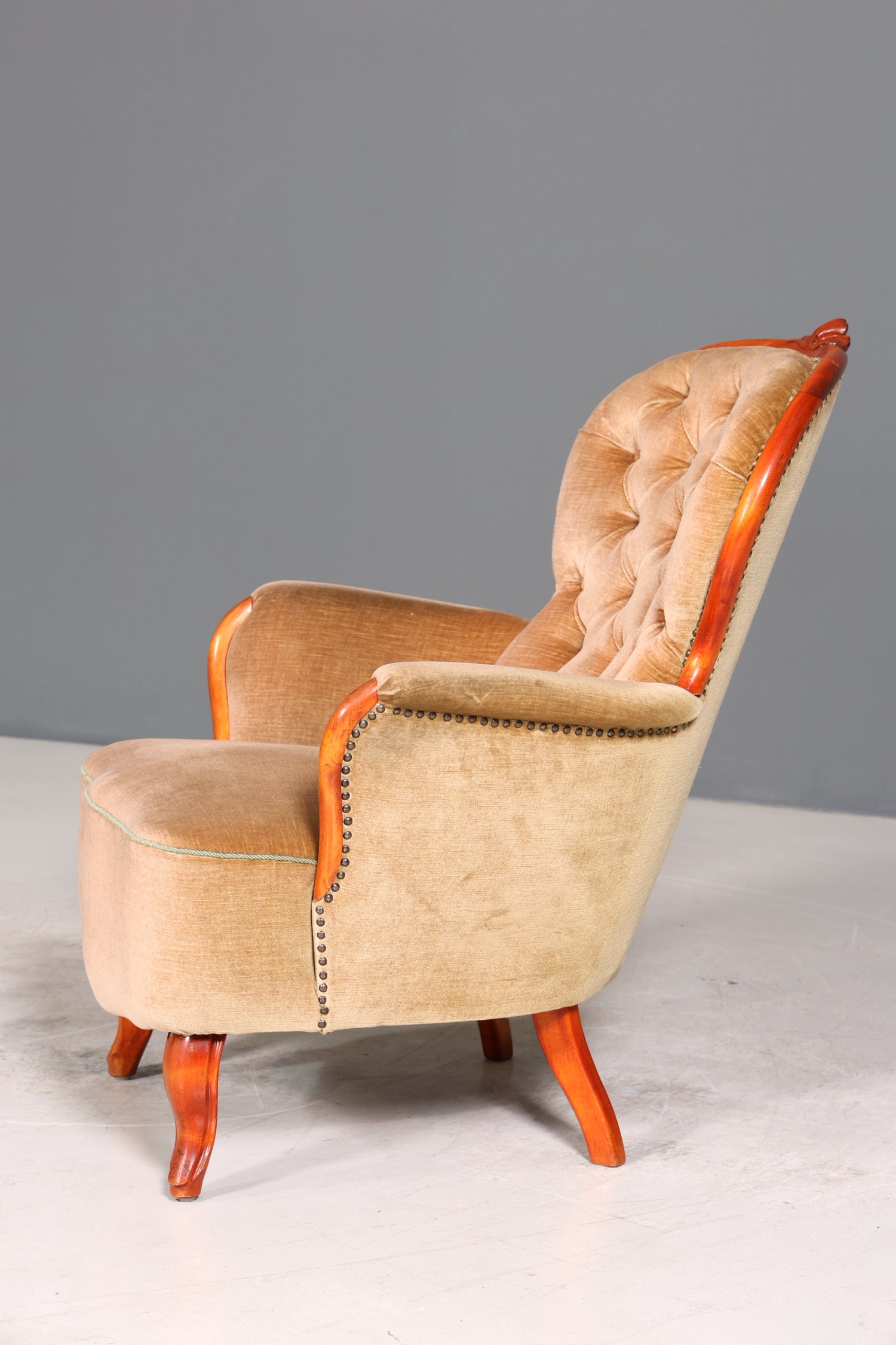 Edler Sessel im Louis Philippe Stil 60s "Bergère" Barock Stil Sessel Lounge Sessel