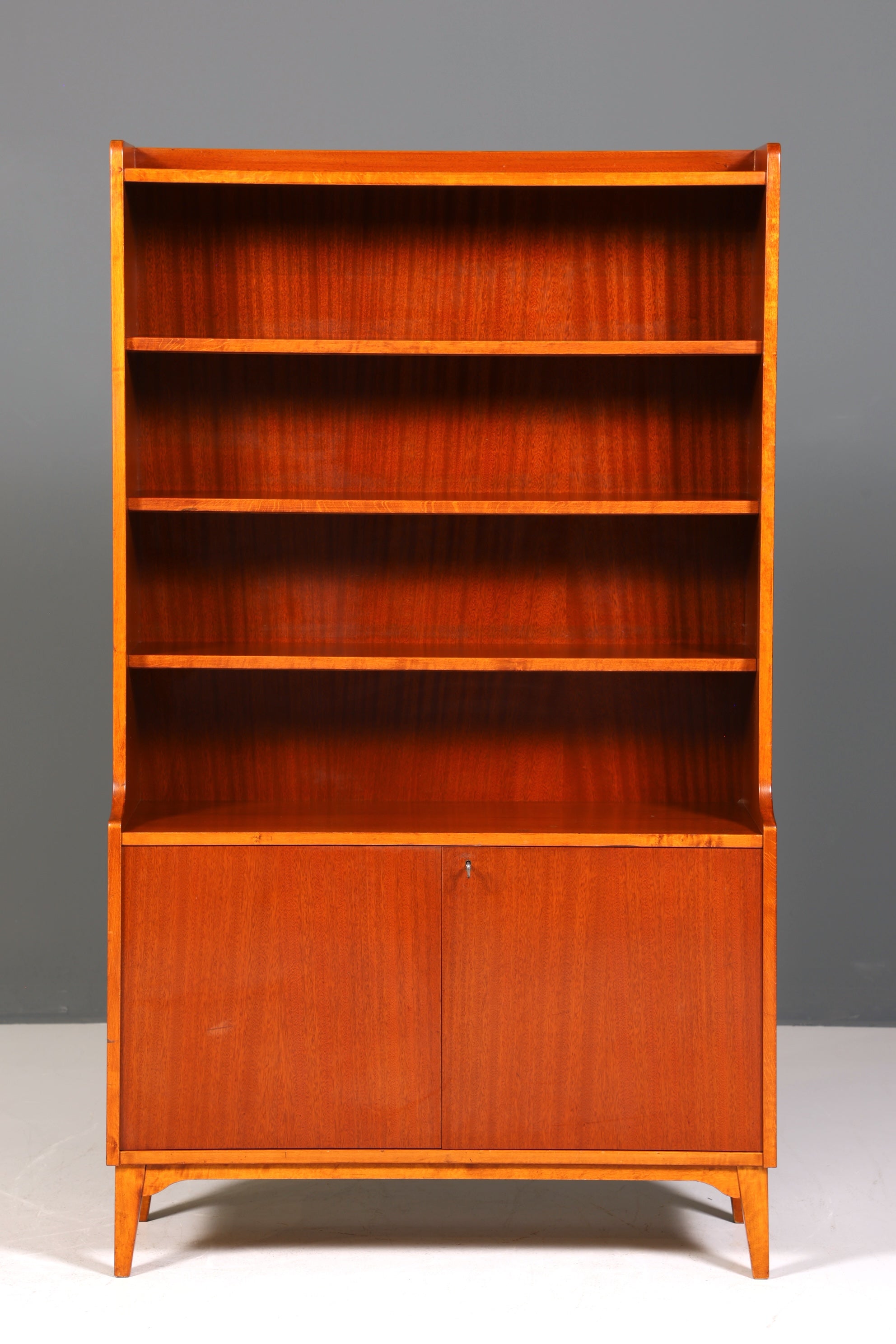 Traumhaftes Mid Century Regal echt Holz Schrank Danish Design Retro Kommode Vintage Bücherregal 60er Jahre