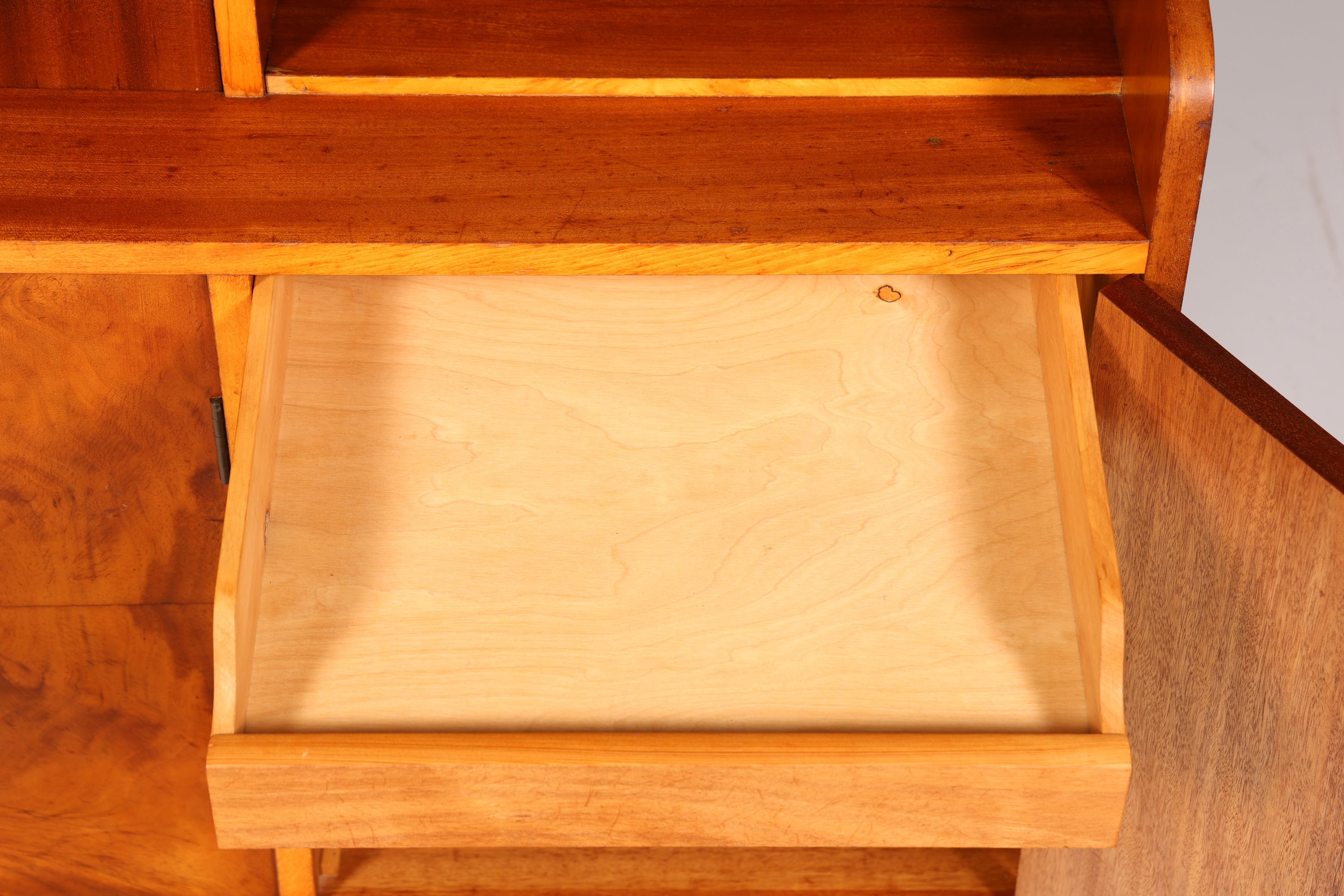 Traumhafter Mid Century Schrank Bücherregal Vintage Sekretär Highboard Holz Regal Bookshelf