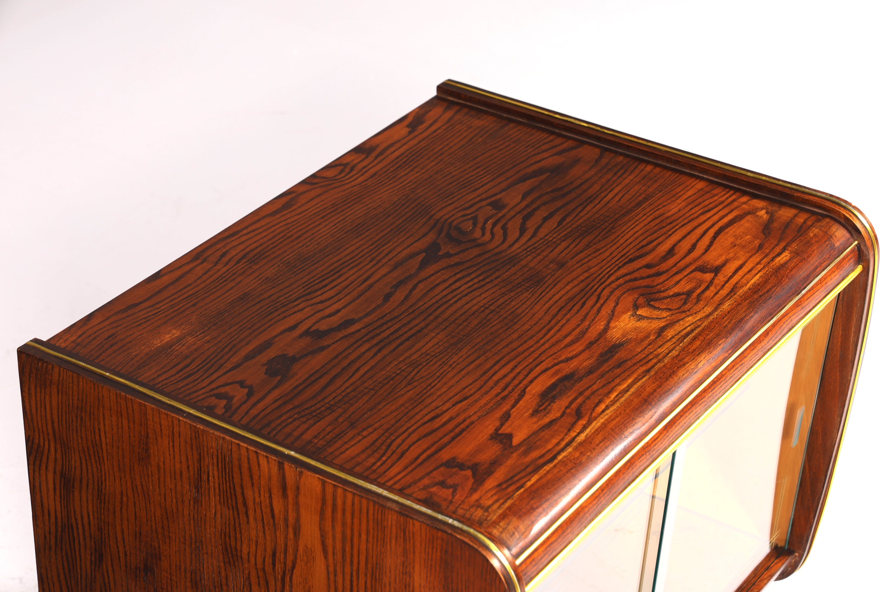 Wunderschöne Mid Century Vitrine Retro Bar Schrank Vintage Schiebetür 60s