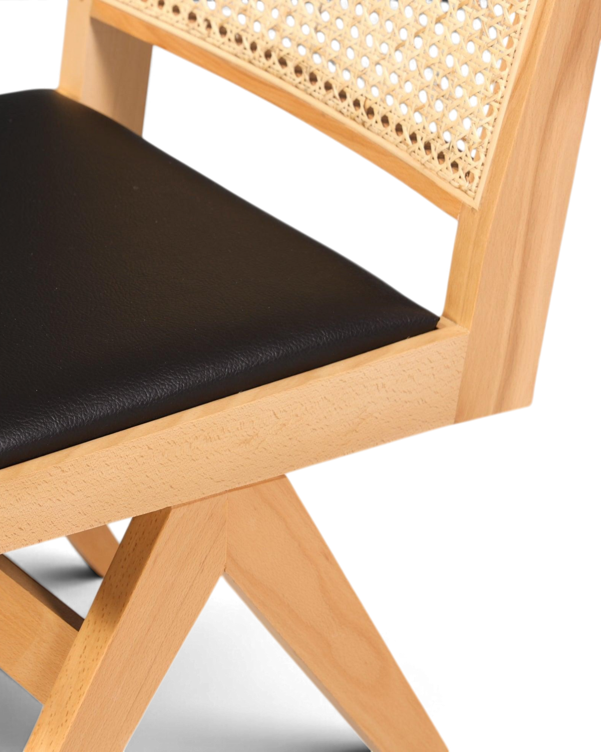 Sehr Edler Korbgeflecht Stuhl "Vienna Wood" Bauhaus Relax Esszimmer Stuhl Lounge Chair Küchenstuhl