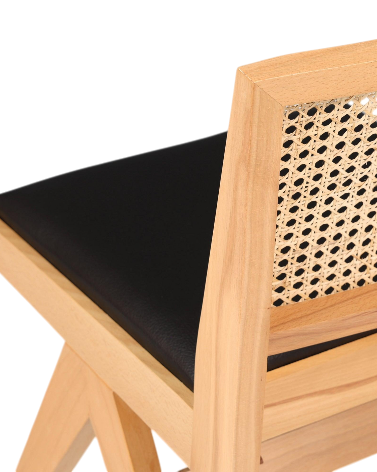Sehr Edler Korbgeflecht Stuhl "Vienna Wood" Bauhaus Relax Esszimmer Stuhl Lounge Chair Küchenstuhl