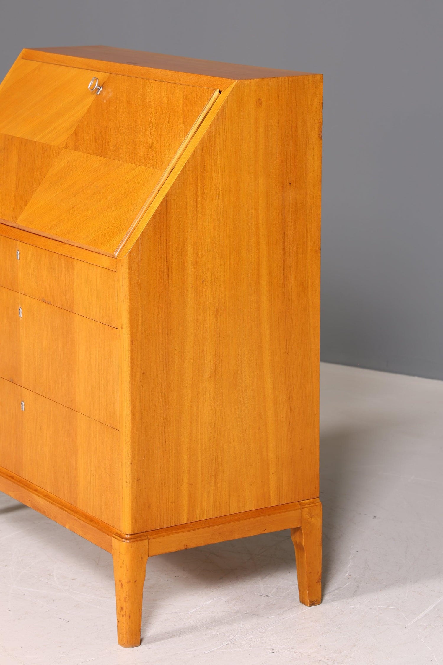 Schlichter Sekretär im Biedermeier Stil um 1930 echt Holz Schreibmöbel Kommode