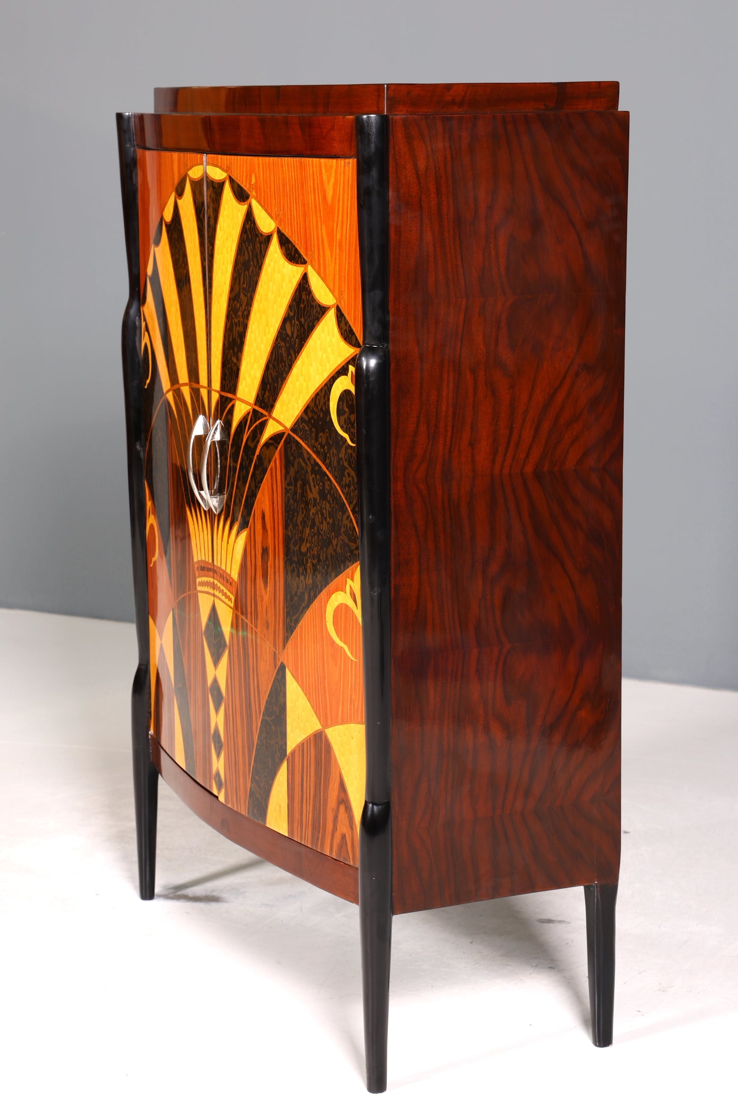 Wunderschönes Art Deco Stil Highboard Schrank Kommode Vertiko Sun Cabinet