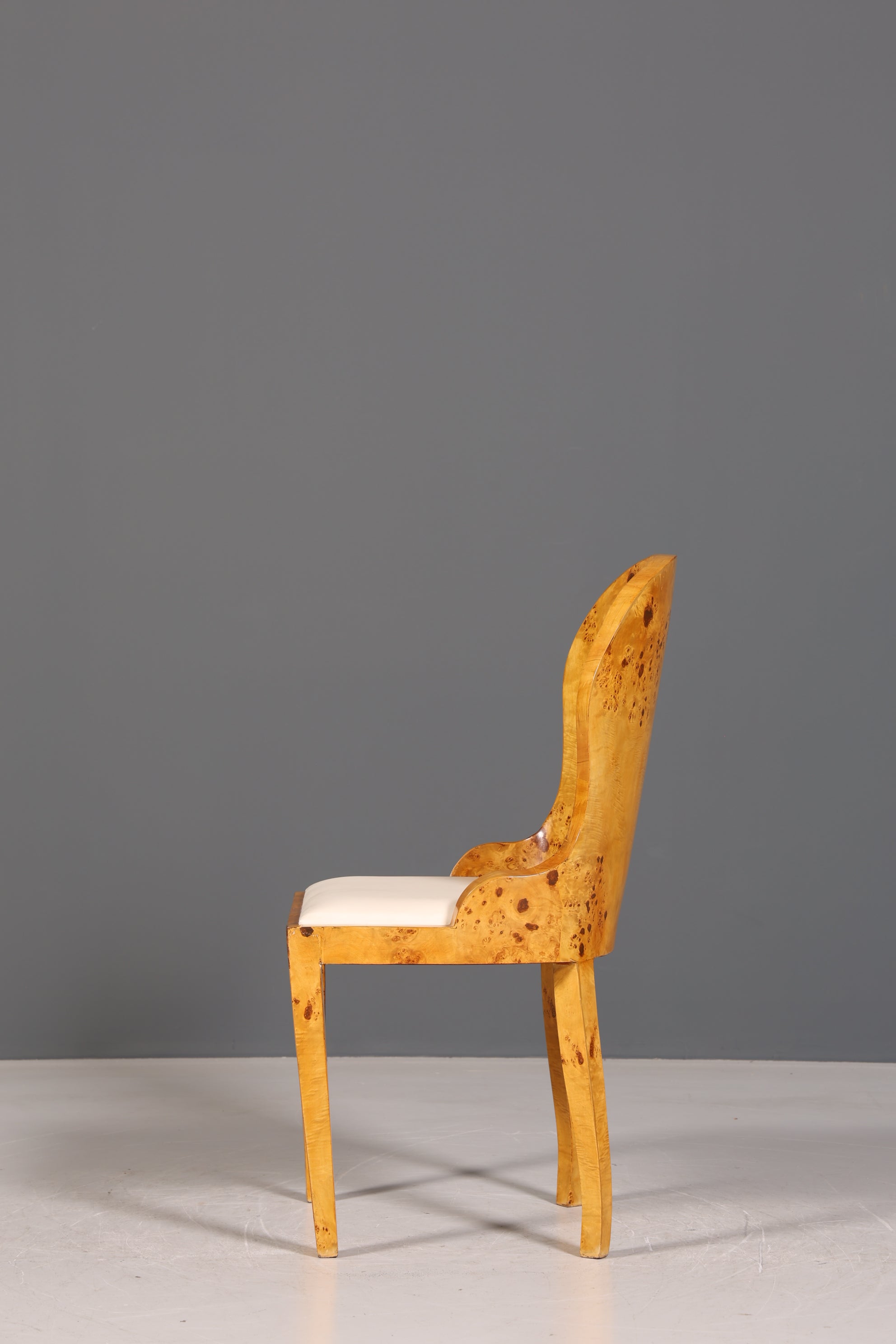 Edler Art Deco Design Stuhl Biedermeier Stil Sekretär Stuhl Birke Esszimmer Stuhl