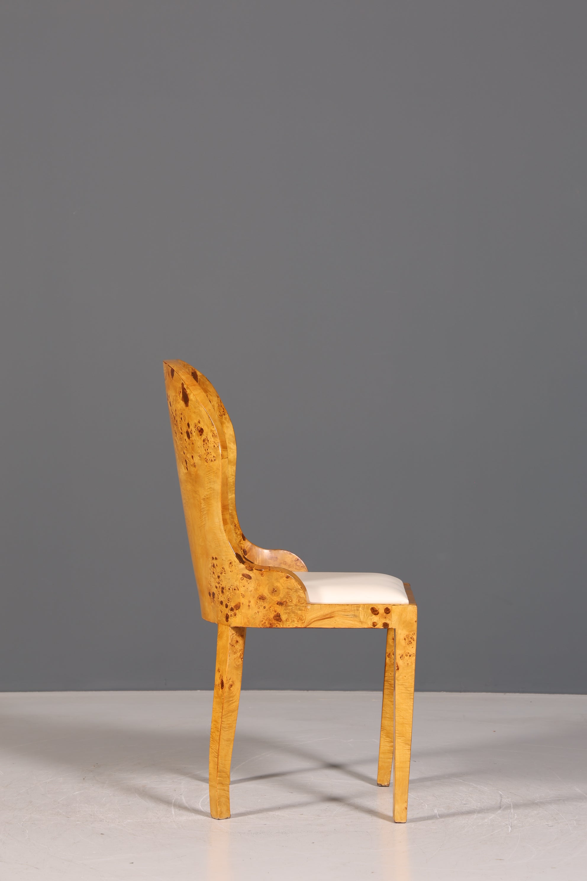 Edler Art Deco Design Stuhl Biedermeier Stil Sekretär Stuhl Birke Esszimmer Stuhl