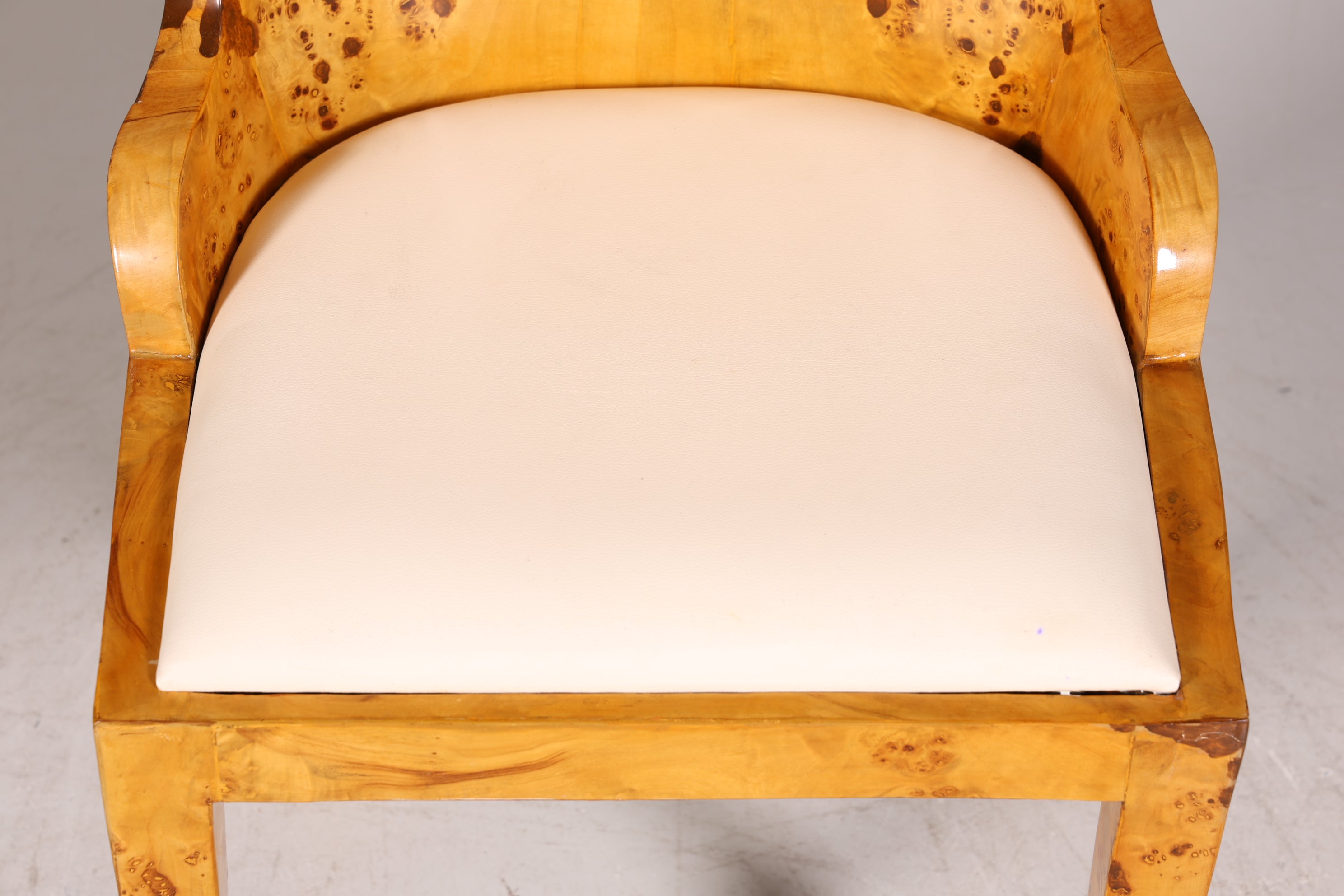 Edler Art Deco Design Stuhl Biedermeier Stil Sekretär Stuhl Birke Esszimmer Stuhl