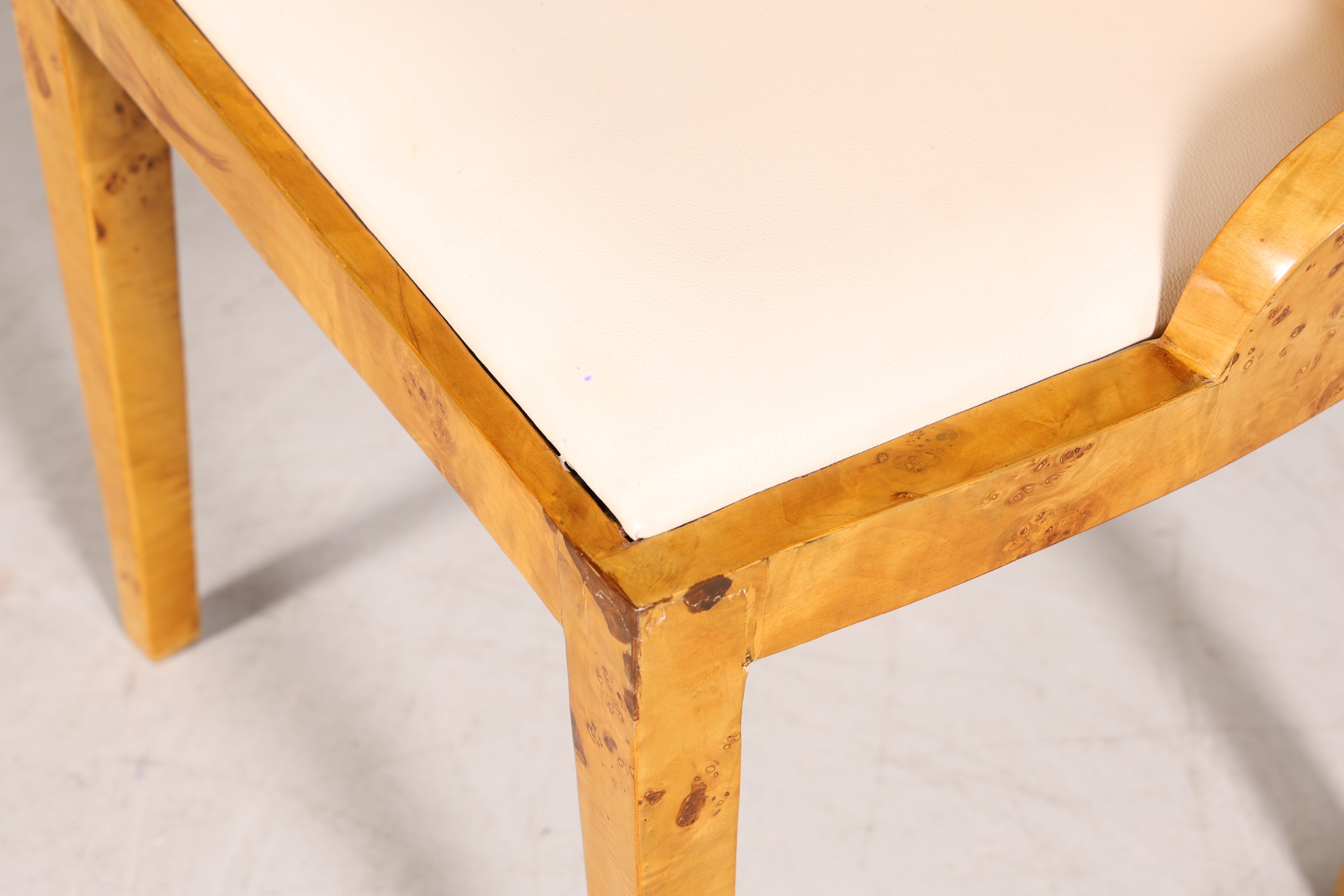 Edler Art Deco Design Stuhl Biedermeier Stil Sekretär Stuhl Birke Esszimmer Stuhl