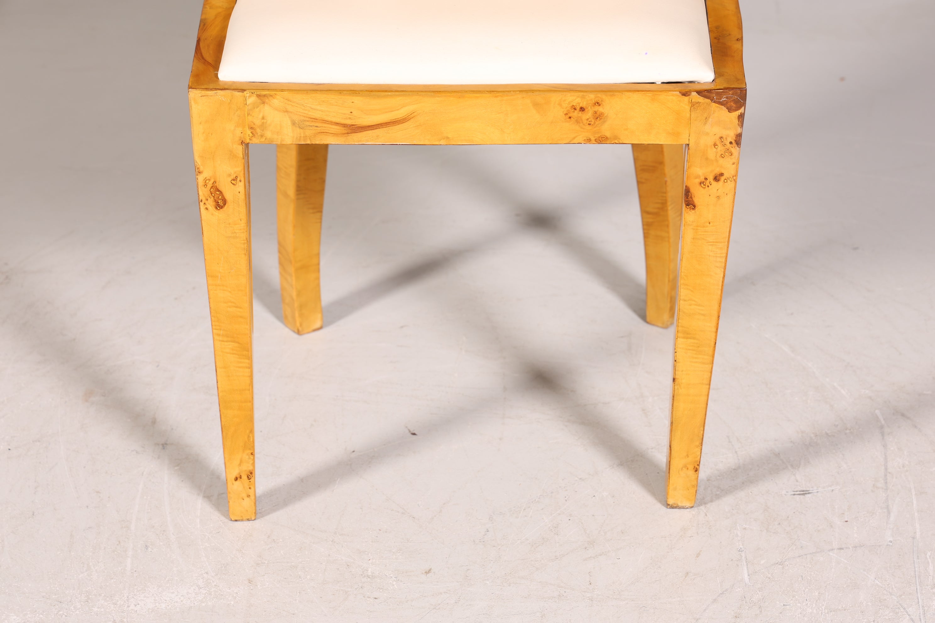Edler Art Deco Design Stuhl Biedermeier Stil Sekretär Stuhl Birke Esszimmer Stuhl