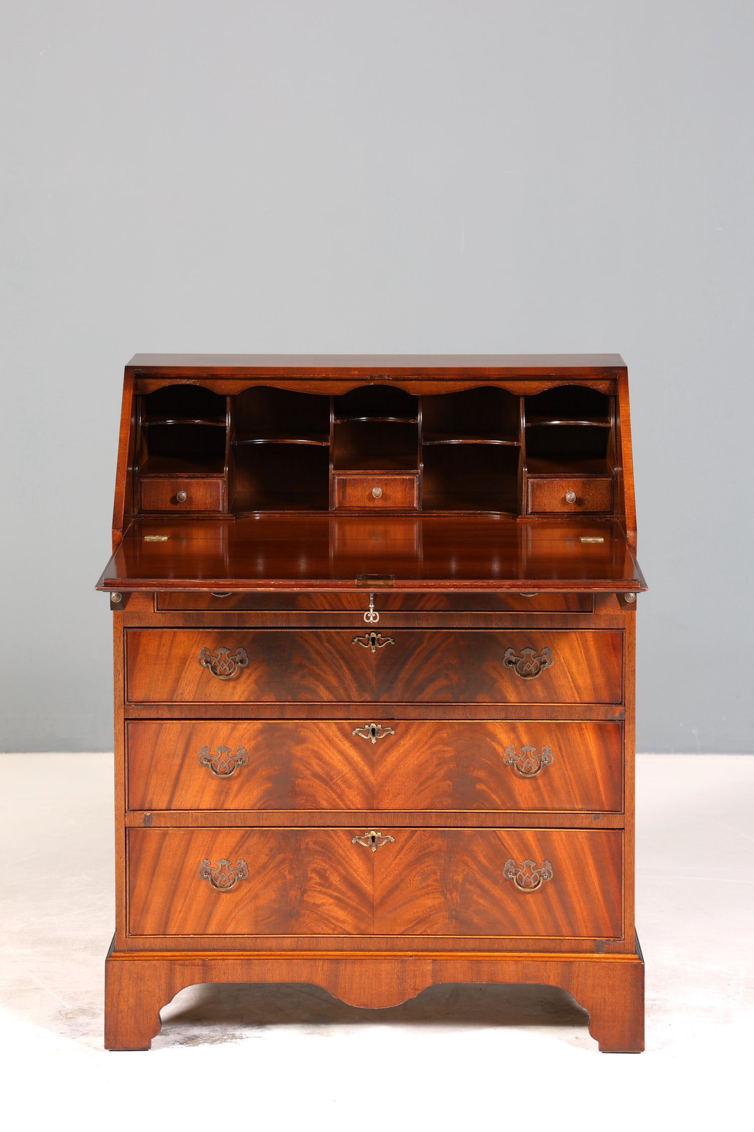 Wunderschöner Englischer Sekretär Schreibkommode Mahagoni Schreibtisch Kommode