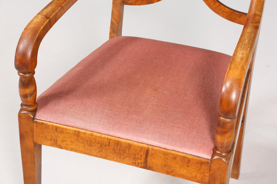 Traumhafter Biedermeier Stuhl Antik Armlehnstuhl echt Holz Küchenstuhl 2 von 2