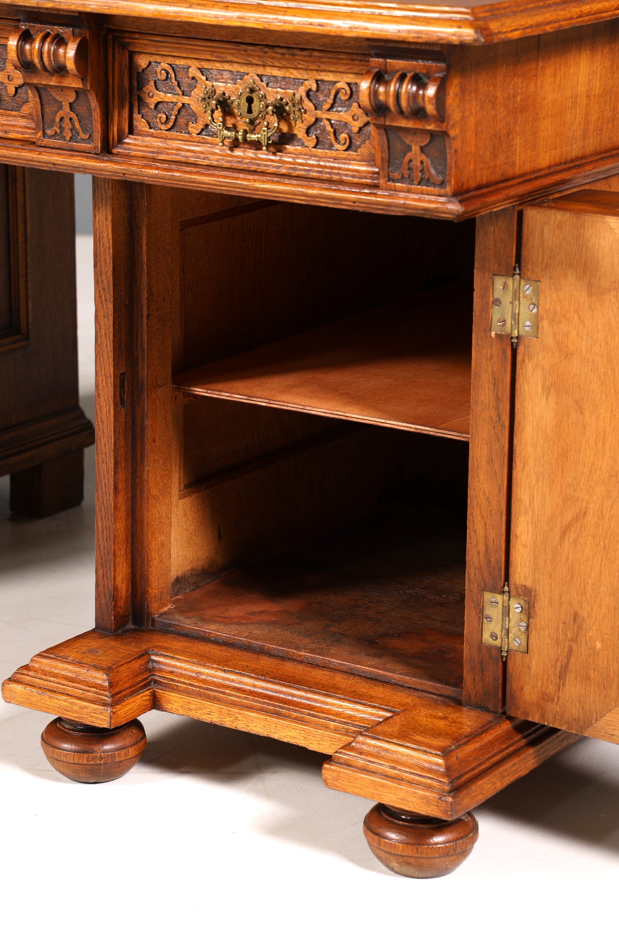 Traumhafter Gründerzeit Schreibtisch Jugendstil Bürotisch echt Holz Antik Office Desk