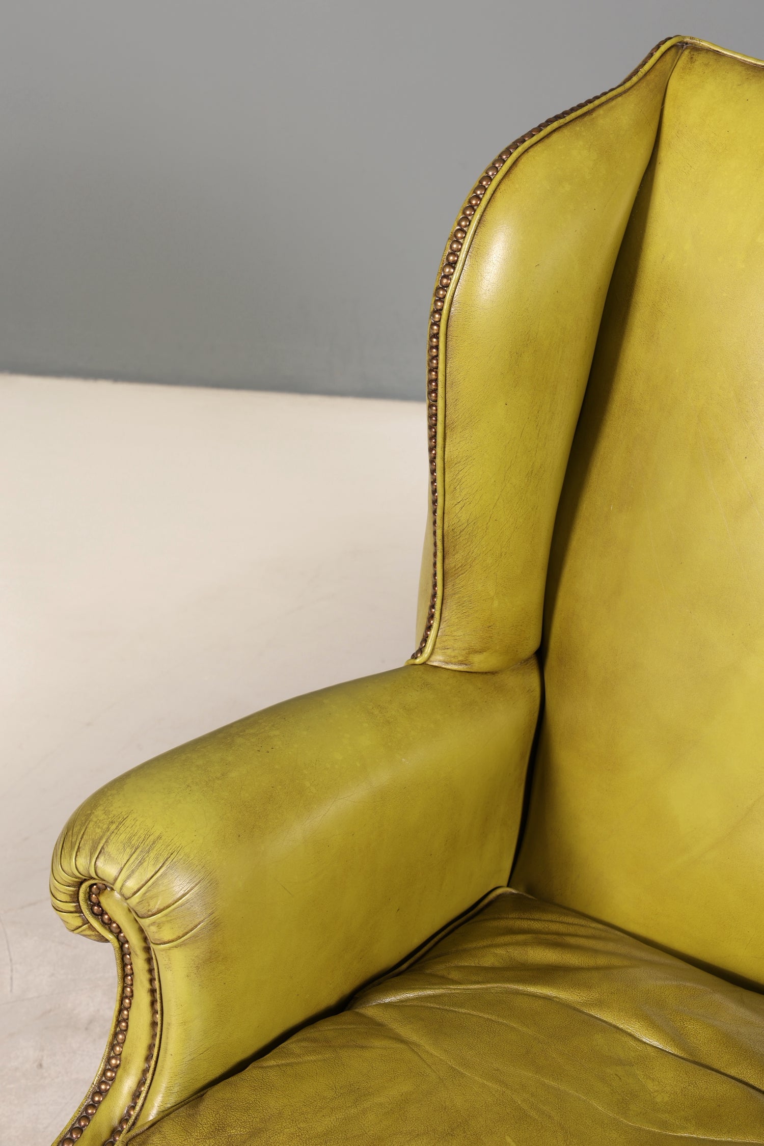 Wunderschöner Englischer Ohrenbacken Sessel Englisch Leder Herrensessel UK Armlehnsessel 1 von 2