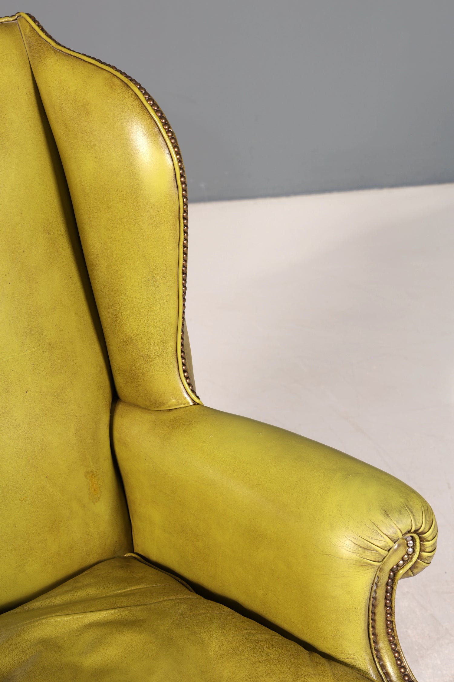 Wunderschöner Englischer Ohrenbacken Sessel Englisch Leder Herrensessel UK Armlehnsessel 2 von 2