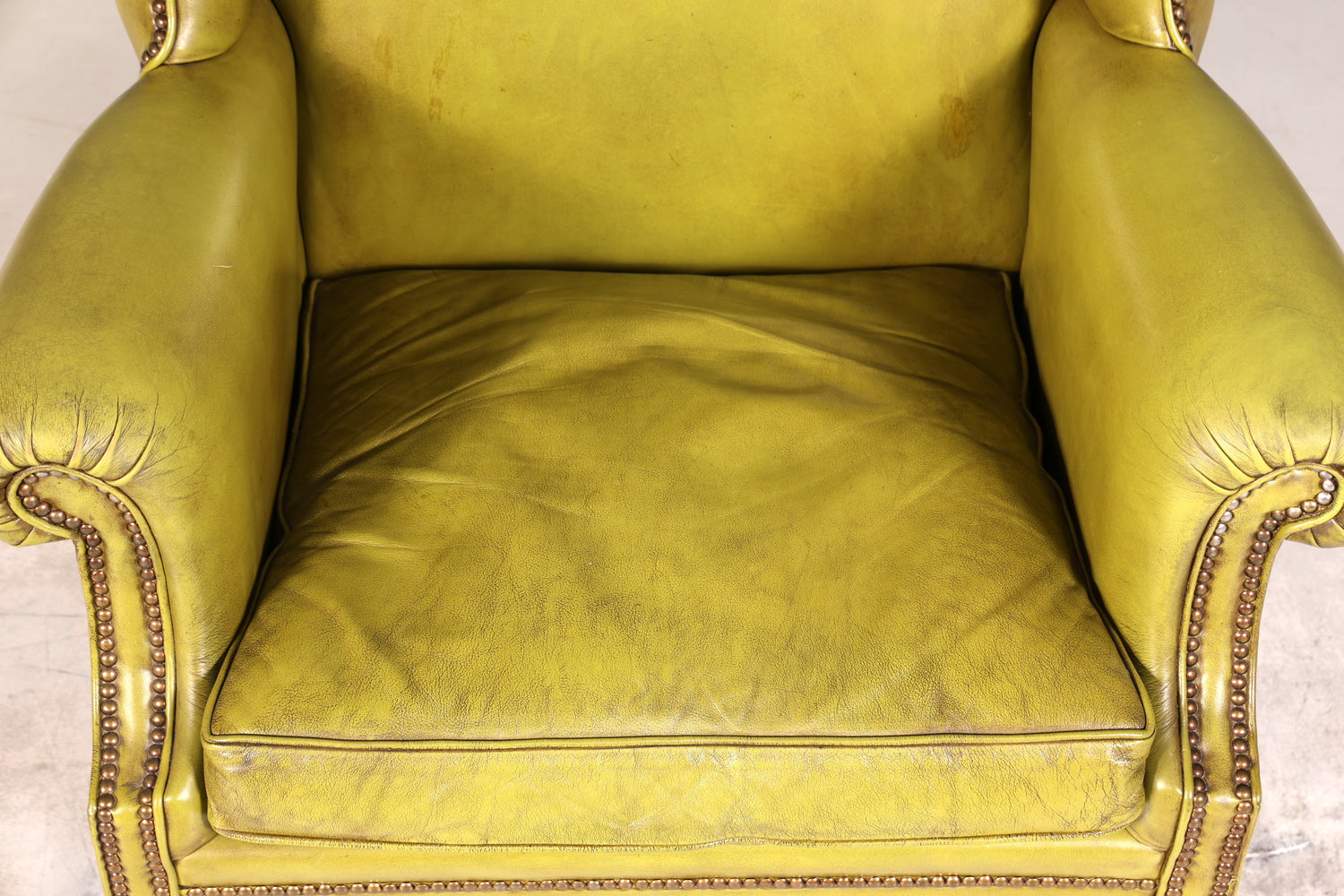 Wunderschöner Englischer Ohrenbacken Sessel Englisch Leder Herrensessel UK Armlehnsessel 2 von 2