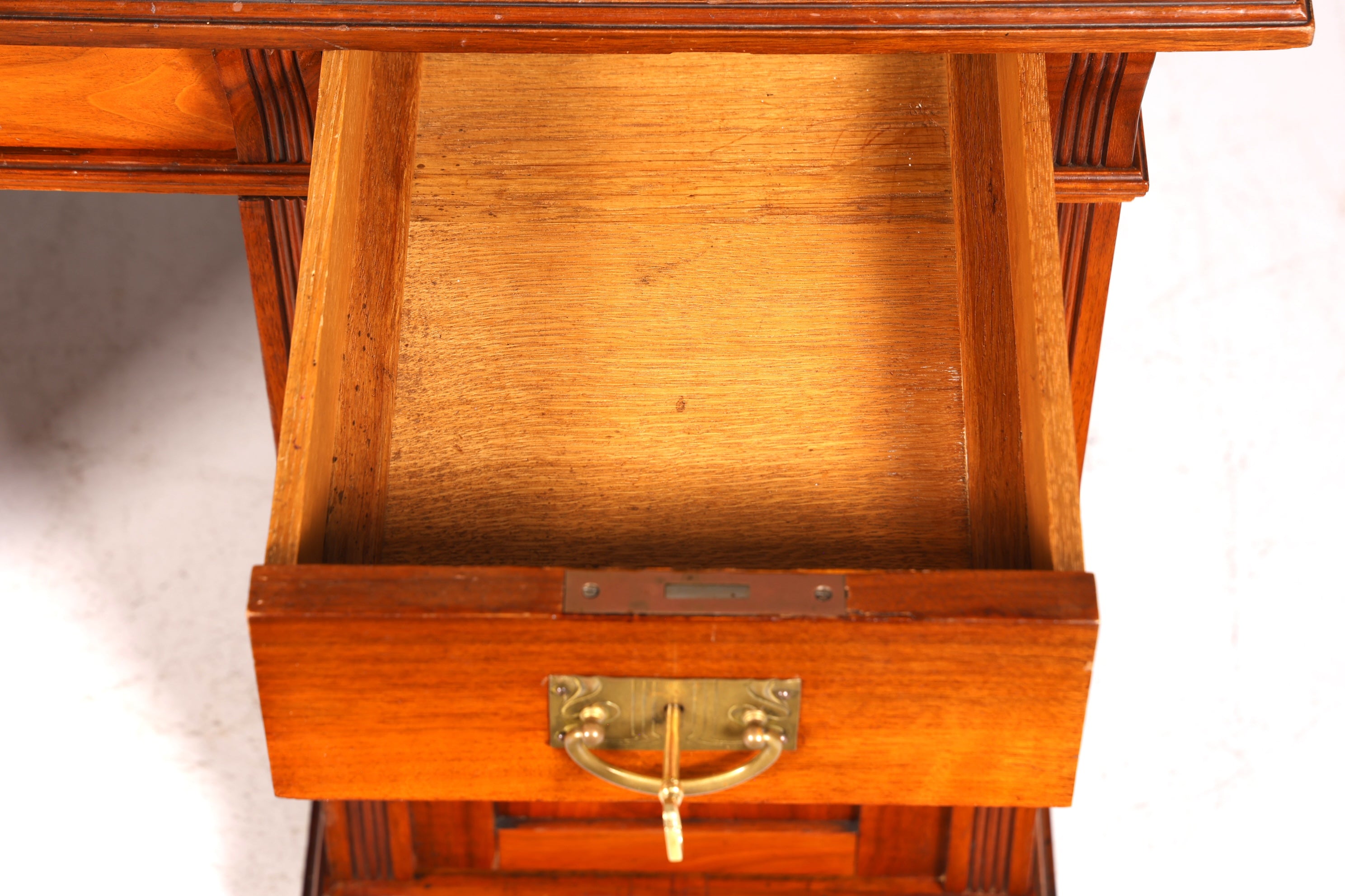 Traumhafter Jugendstil Schreibtisch Eiche Holz Gründerzeit Desk Antik Bürotisch Office Desk