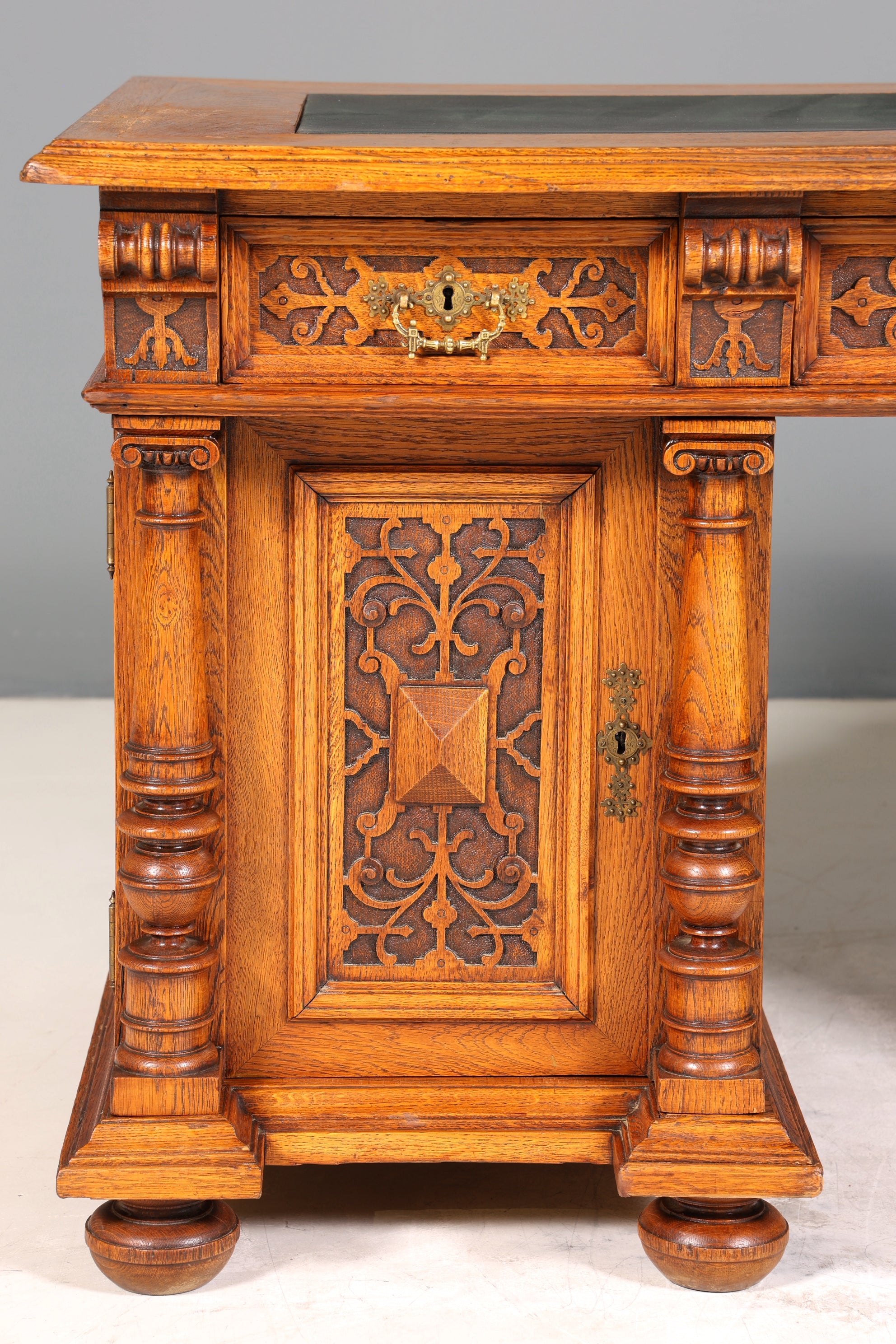 Traumhafter Gründerzeit Schreibtisch Jugendstil Bürotisch echt Holz Antik Office Desk