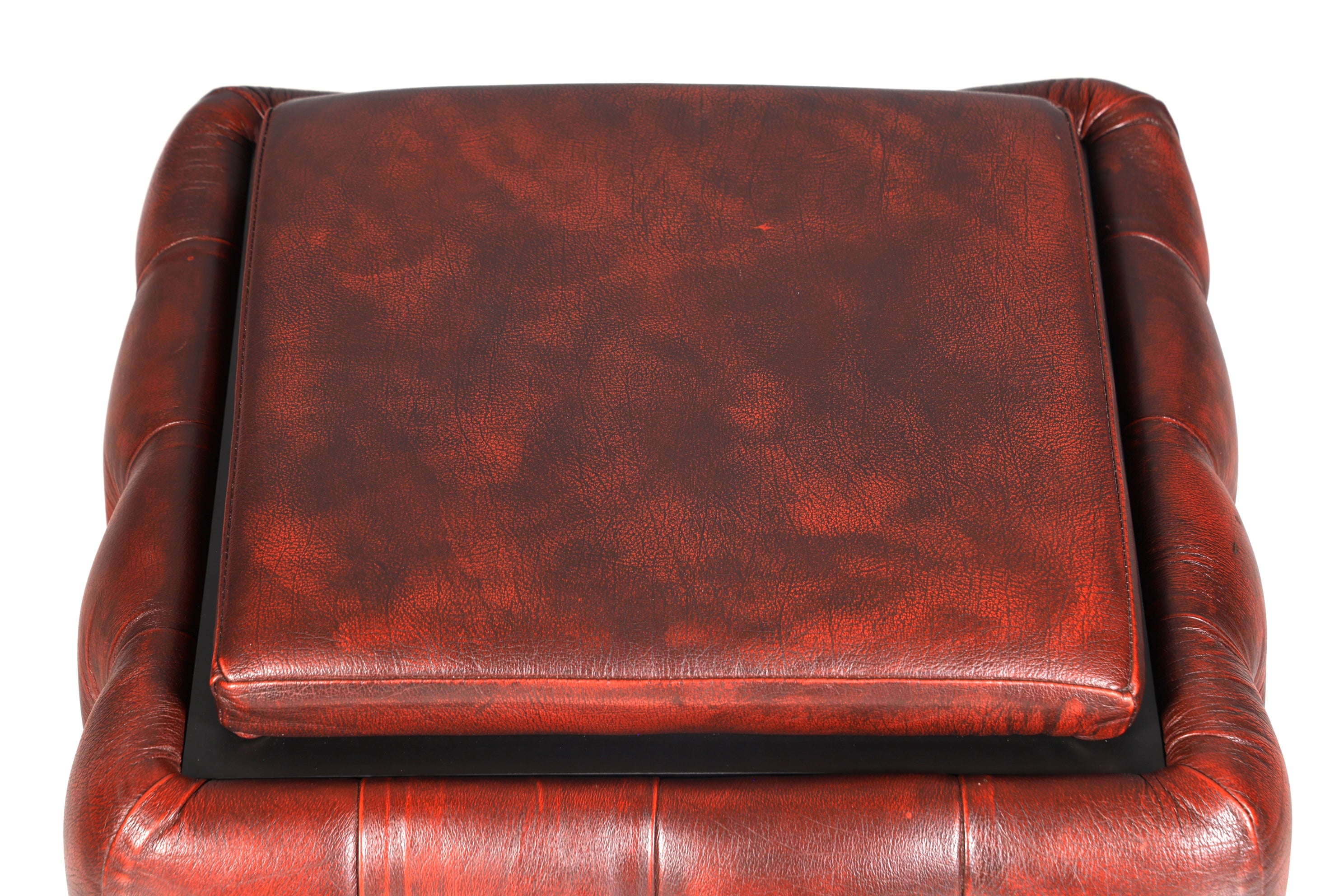 Wunderschöner Original Chesterfield Hocker Englische Sitzbank Fusshocker mit Stauraum UK
