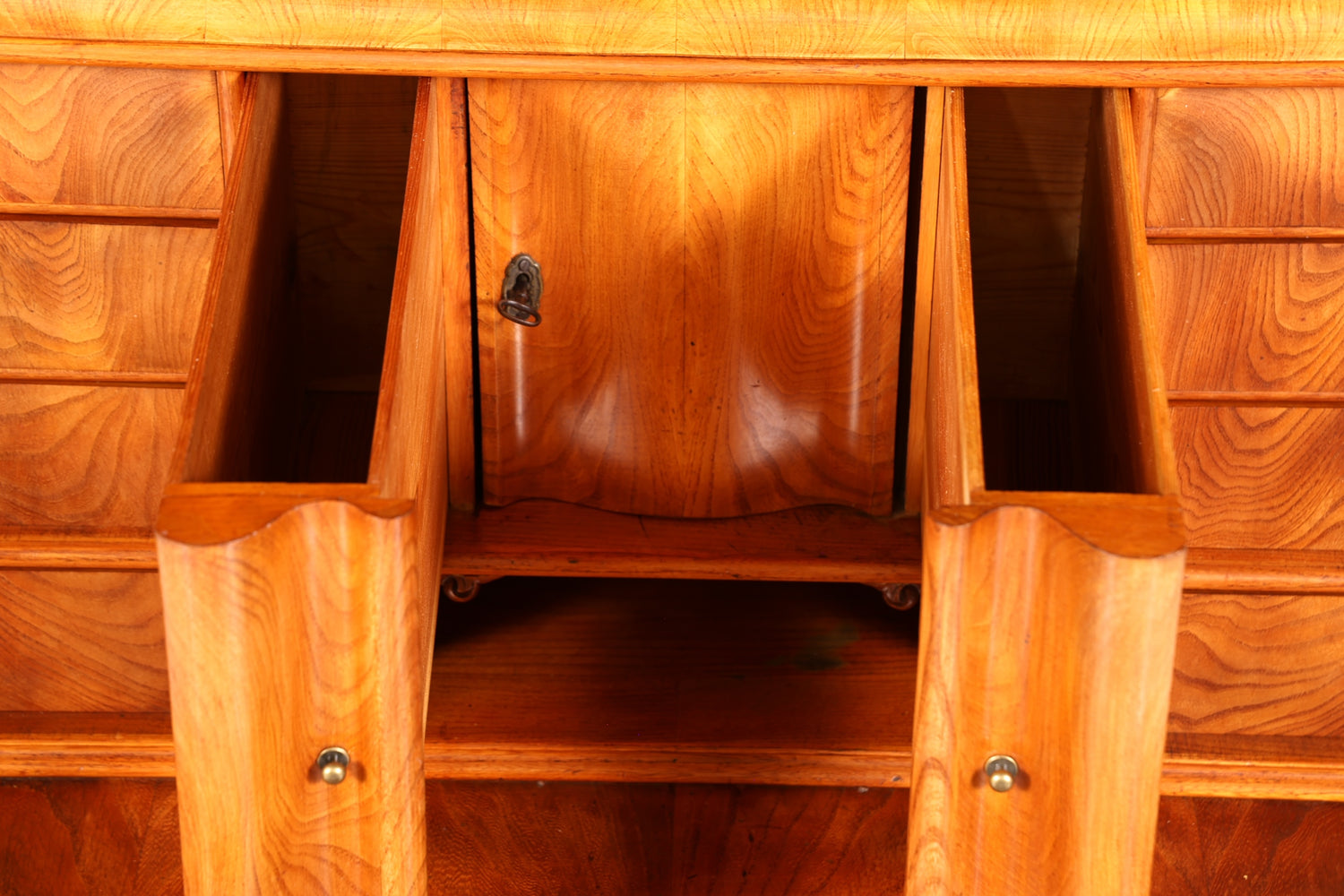 Edler Louis Philippe Sekretär um 1880 Gründerzeit Antik Vertiko Schrank Chiffoniere Schubladenkommode