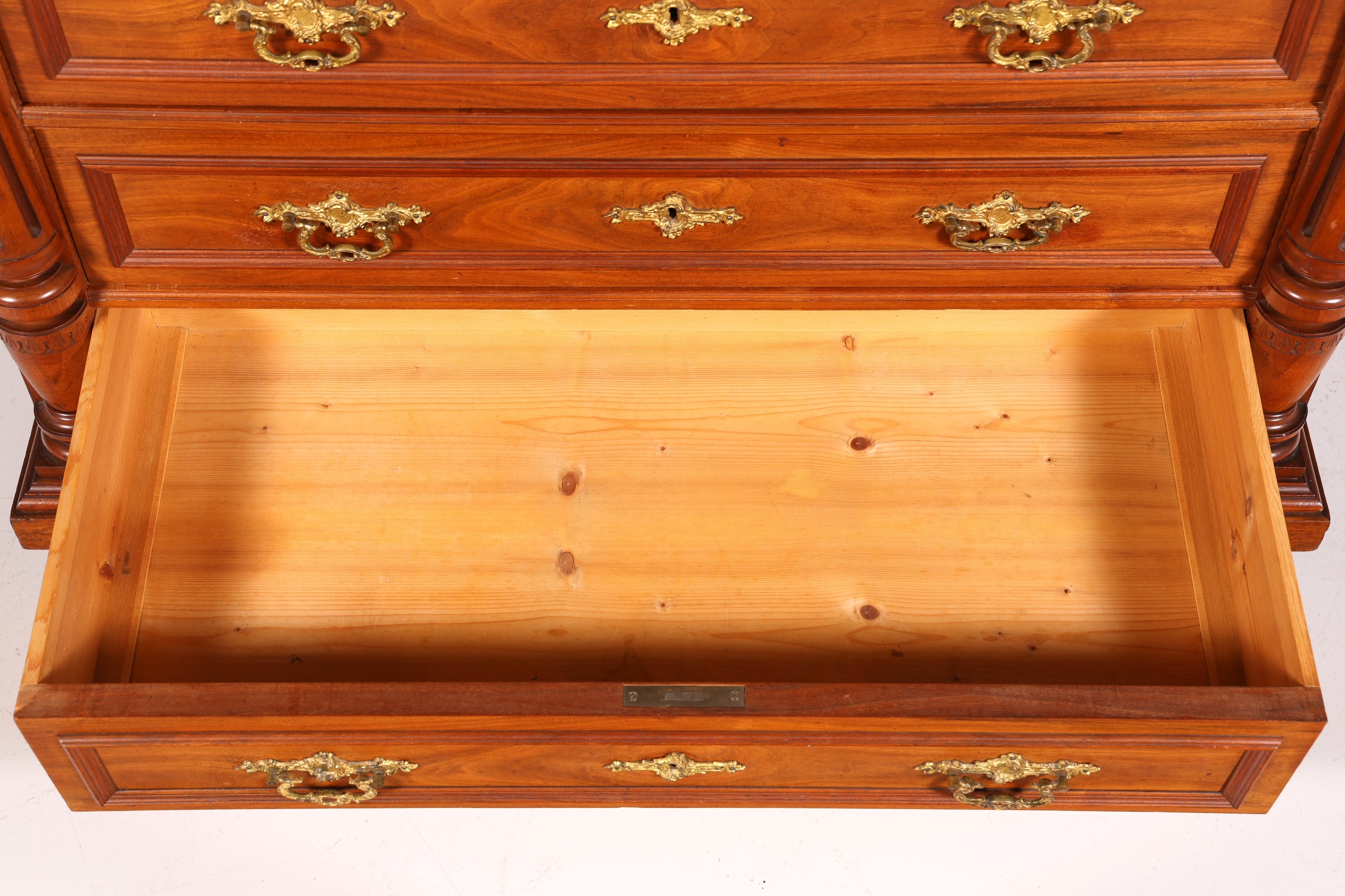 Edle Louis Philippe Kommode mit Spiegelaufsatz Gründerzeit Frisierkommode Holz Schrank Antik Flurschrank um 1880