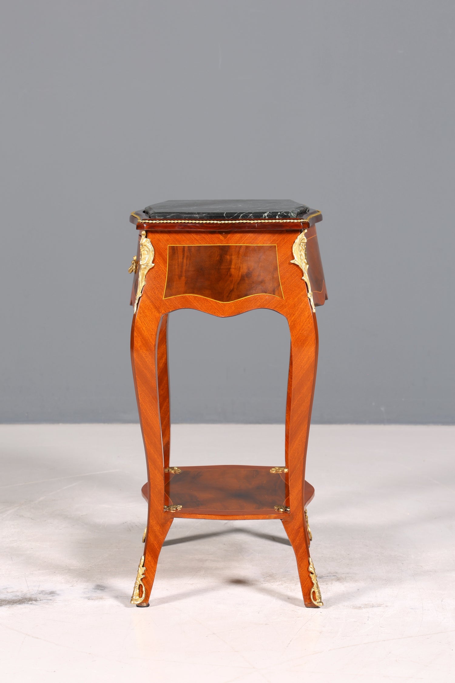 BA19-3 MIT BESCHÄDIGUNGEN / Traumhafter Louis XV Beistelltisch Barock Stil Ablagetisch Marmor Kommode Telefontisch