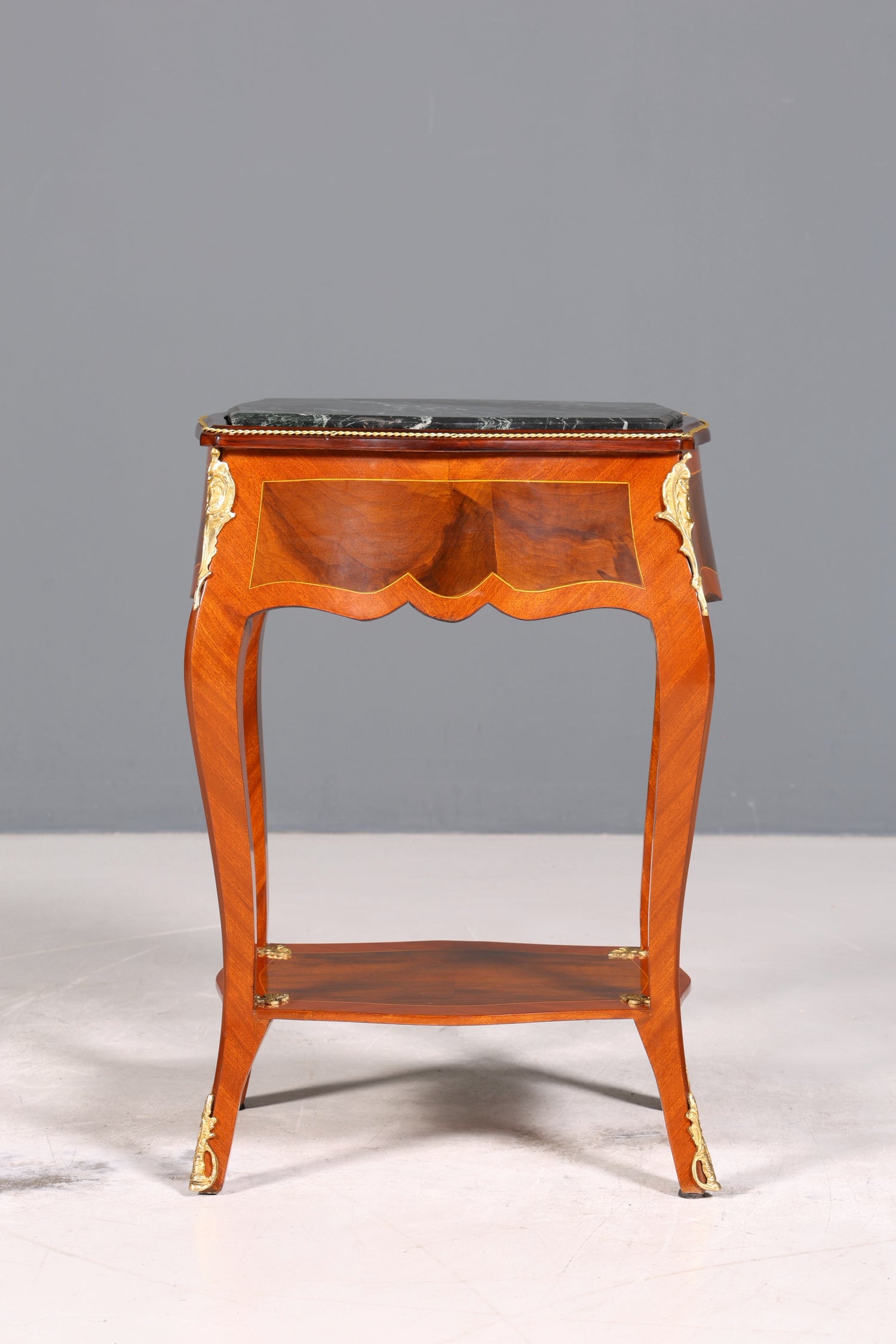 BA19-3 MIT BESCHÄDIGUNGEN / Traumhafter Louis XV Beistelltisch Barock Stil Ablagetisch Marmor Kommode Telefontisch