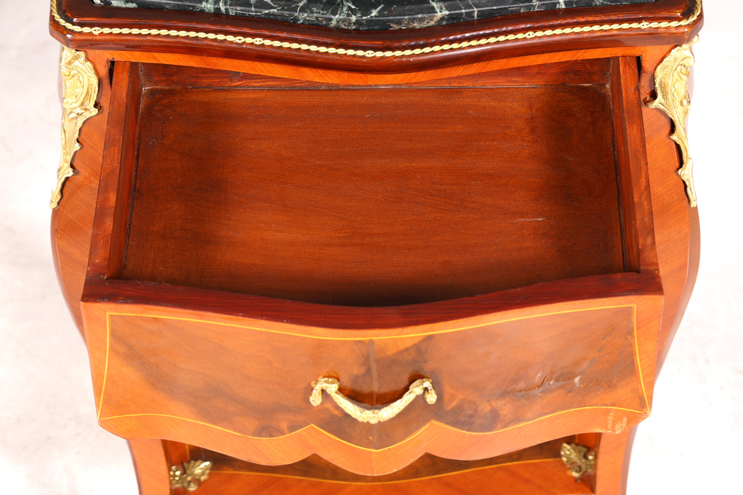 BA19-3 MIT BESCHÄDIGUNGEN / Traumhafter Louis XV Beistelltisch Barock Stil Ablagetisch Marmor Kommode Telefontisch