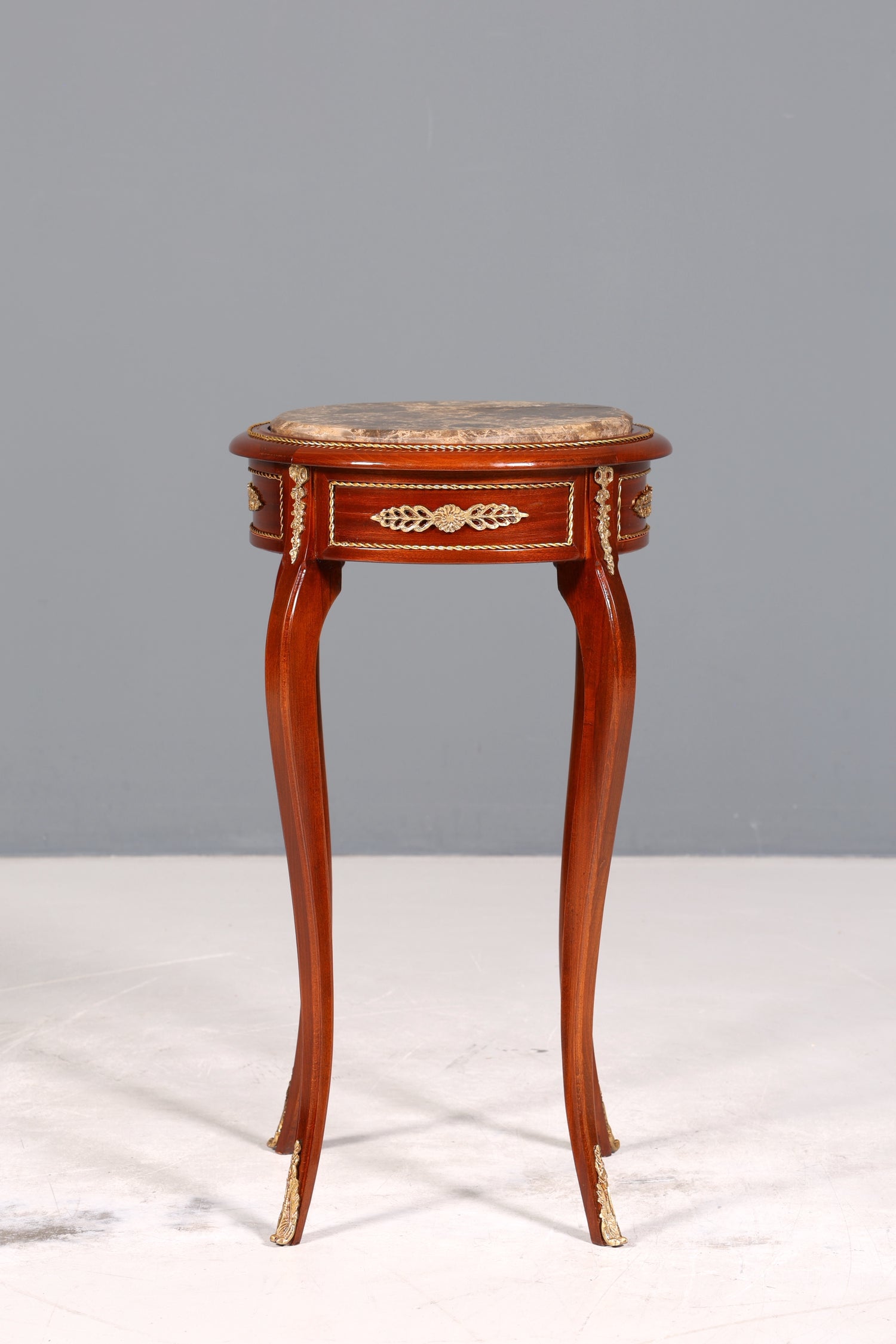 BA09-1 Finish MIT BESCHÄDIGUNG / Wunderschöner Barock Stil Beistelltisch Blumentisch Antik Stil Marmor Säule