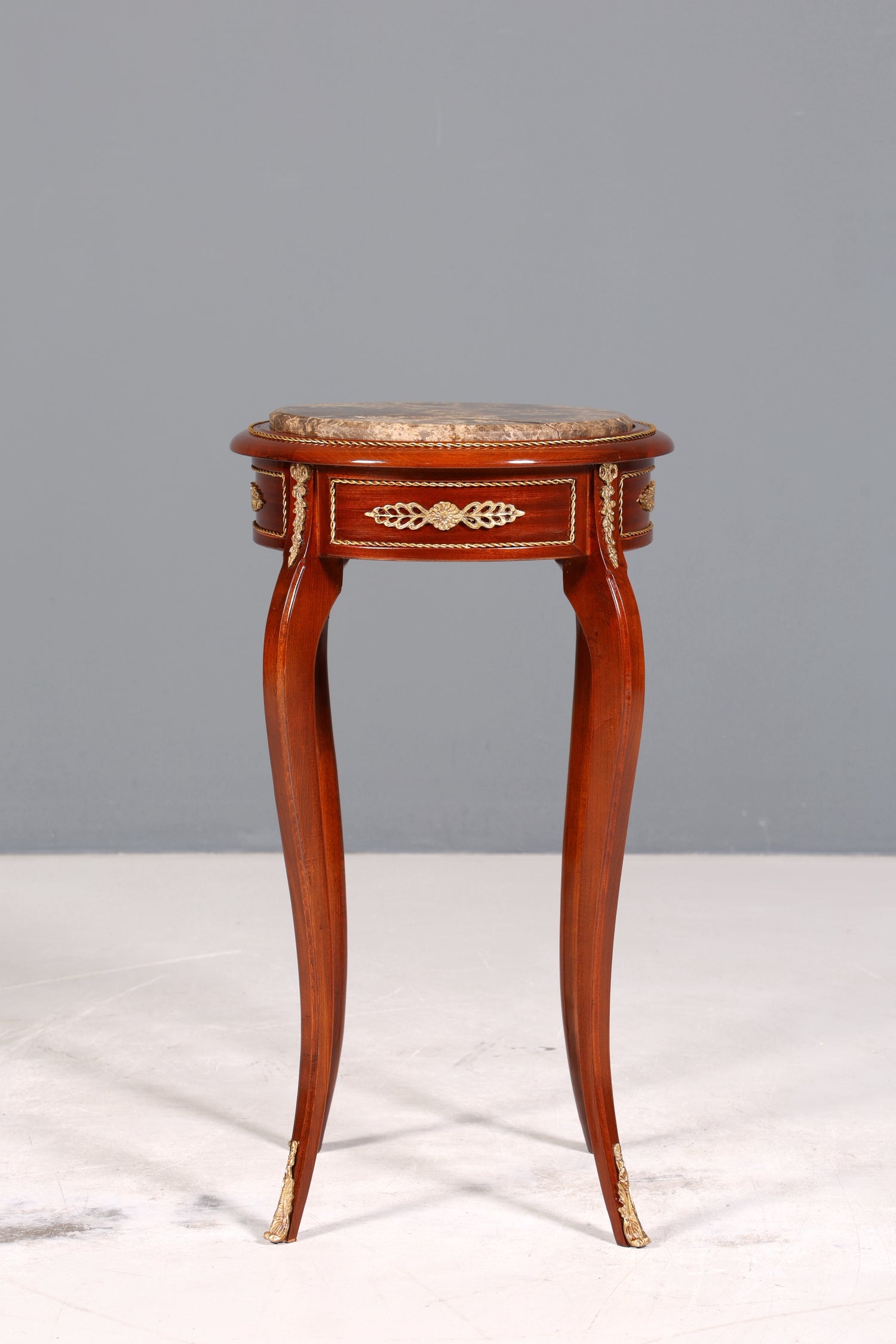 BA09-1 Finish MIT BESCHÄDIGUNG / Wunderschöner Barock Stil Beistelltisch Blumentisch Antik Stil Marmor Säule