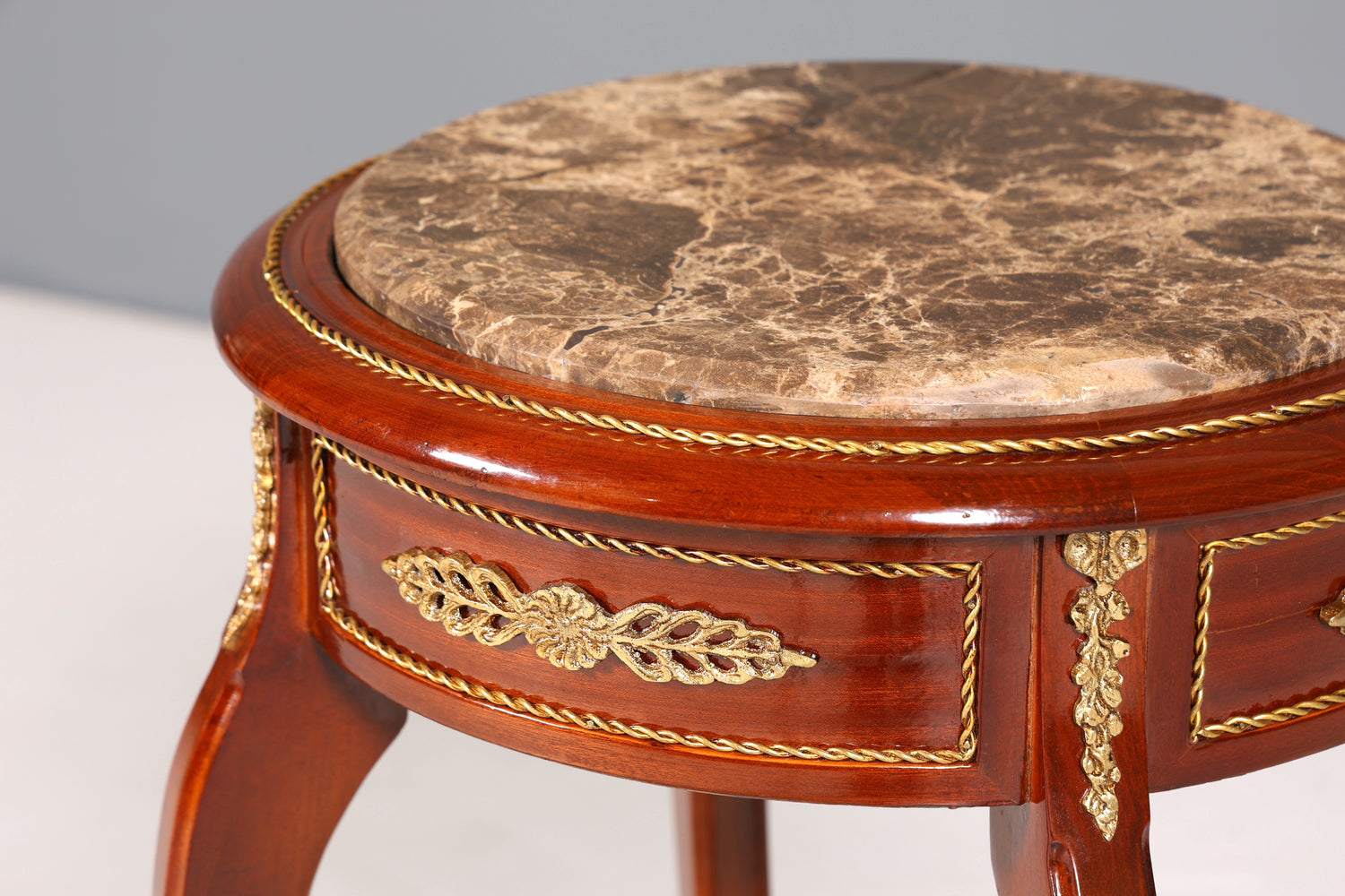 BA09-1 Finish MIT BESCHÄDIGUNG / Wunderschöner Barock Stil Beistelltisch Blumentisch Antik Stil Marmor Säule