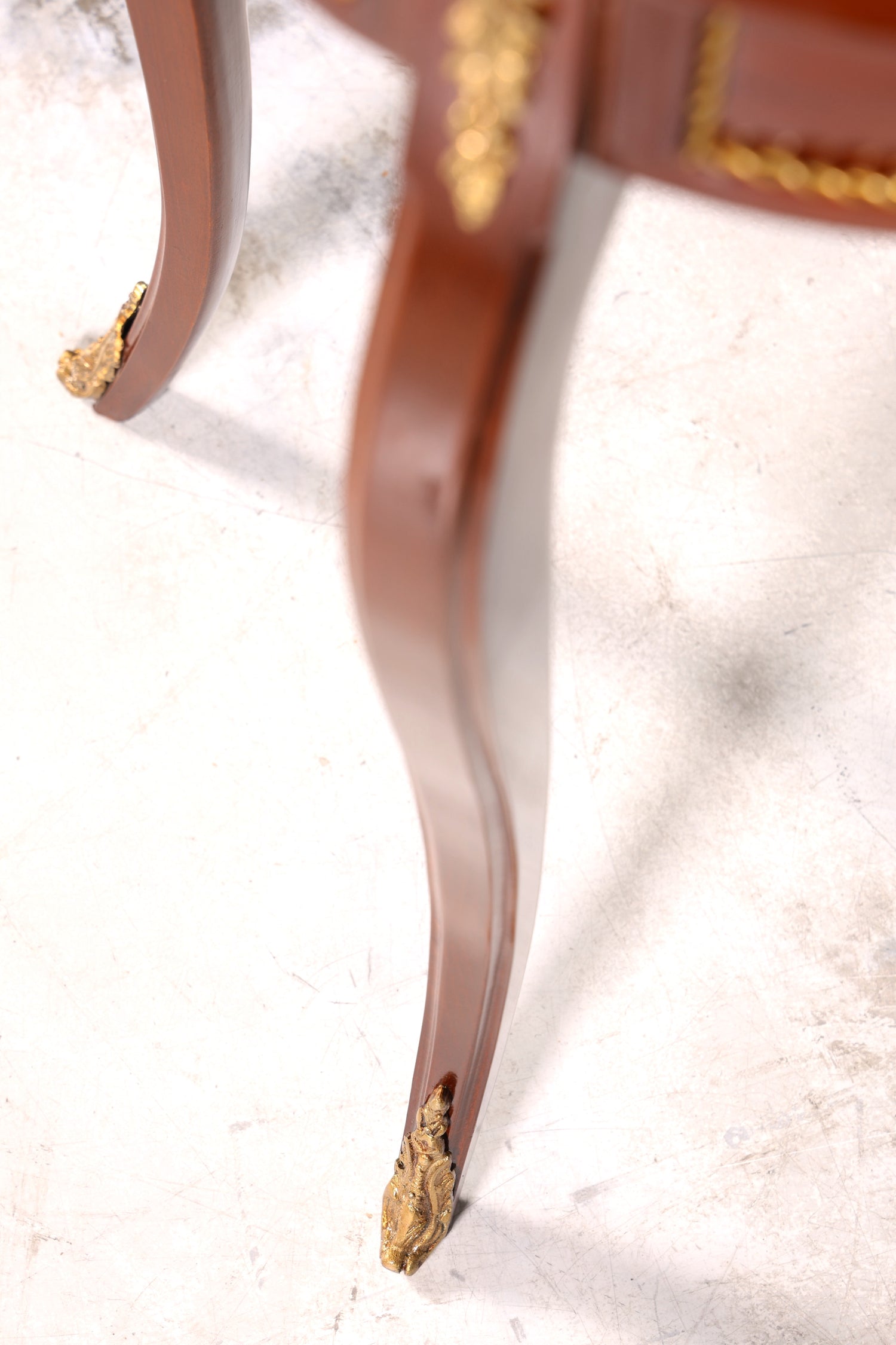 BA09-1 Finish MIT BESCHÄDIGUNG / Wunderschöner Barock Stil Beistelltisch Blumentisch Antik Stil Marmor Säule