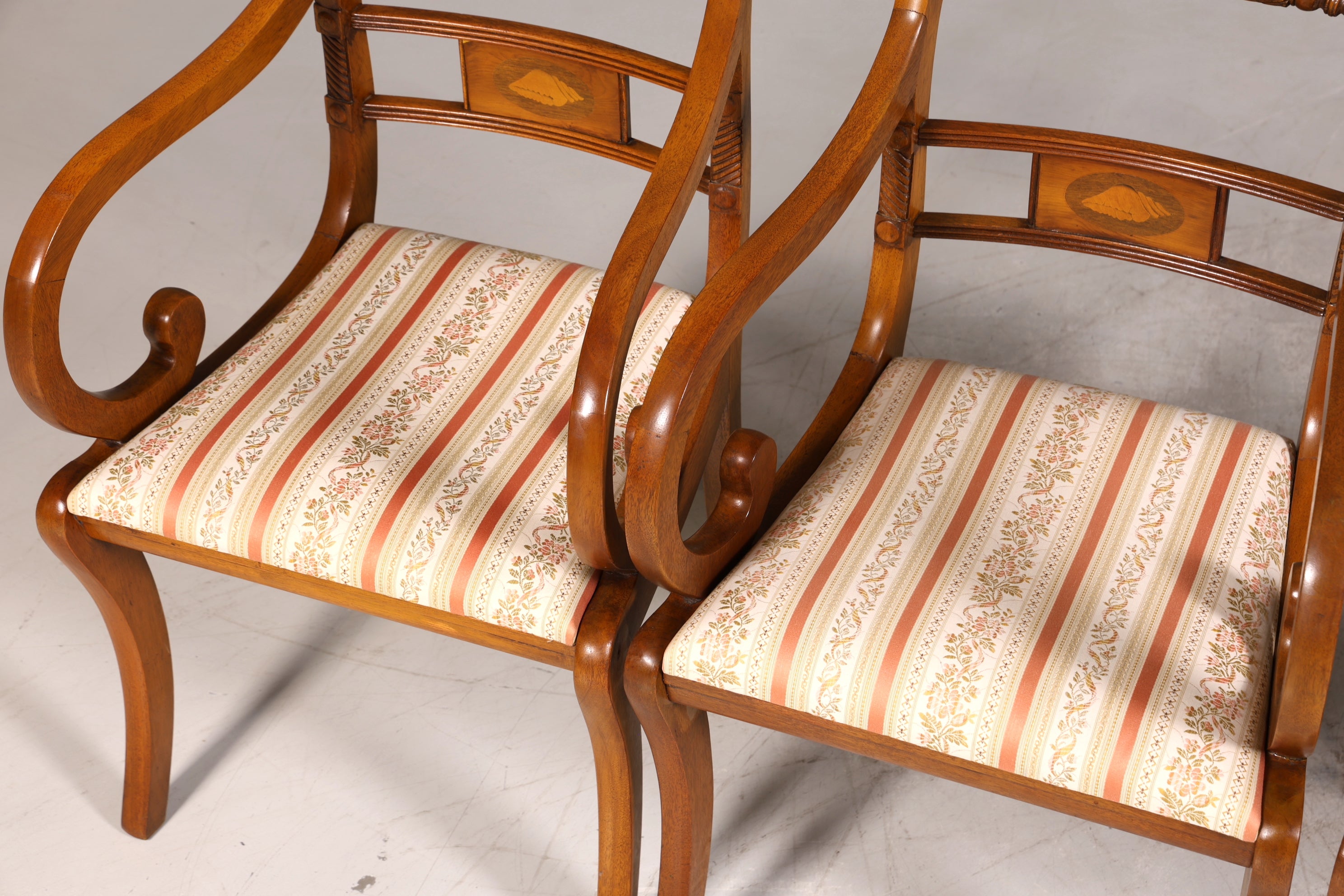 6x Wunderschöne Englische Stühle Englisch Dining Chairs Armlehnstuhl Set Küchenstühle Stuhlset Armlehnstühle