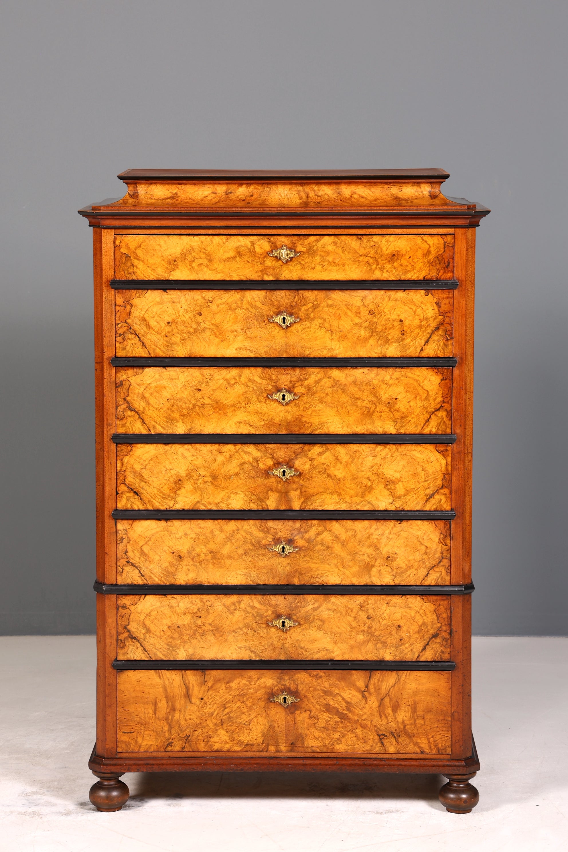 Wunderschöne Louis Philippe Chiffoniere um 1880 Gründerzeit echt Holz Vertiko Schrank Semainier