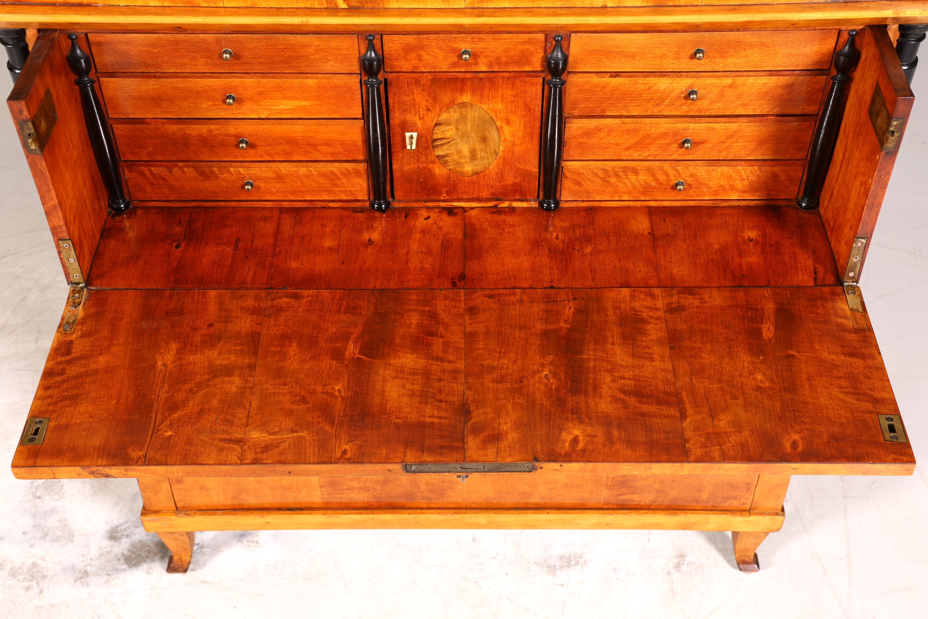 Wunderschöner Original Biedermeier Sekretär um 1860 Kommode Antik Bürokommode Englisch Säulen